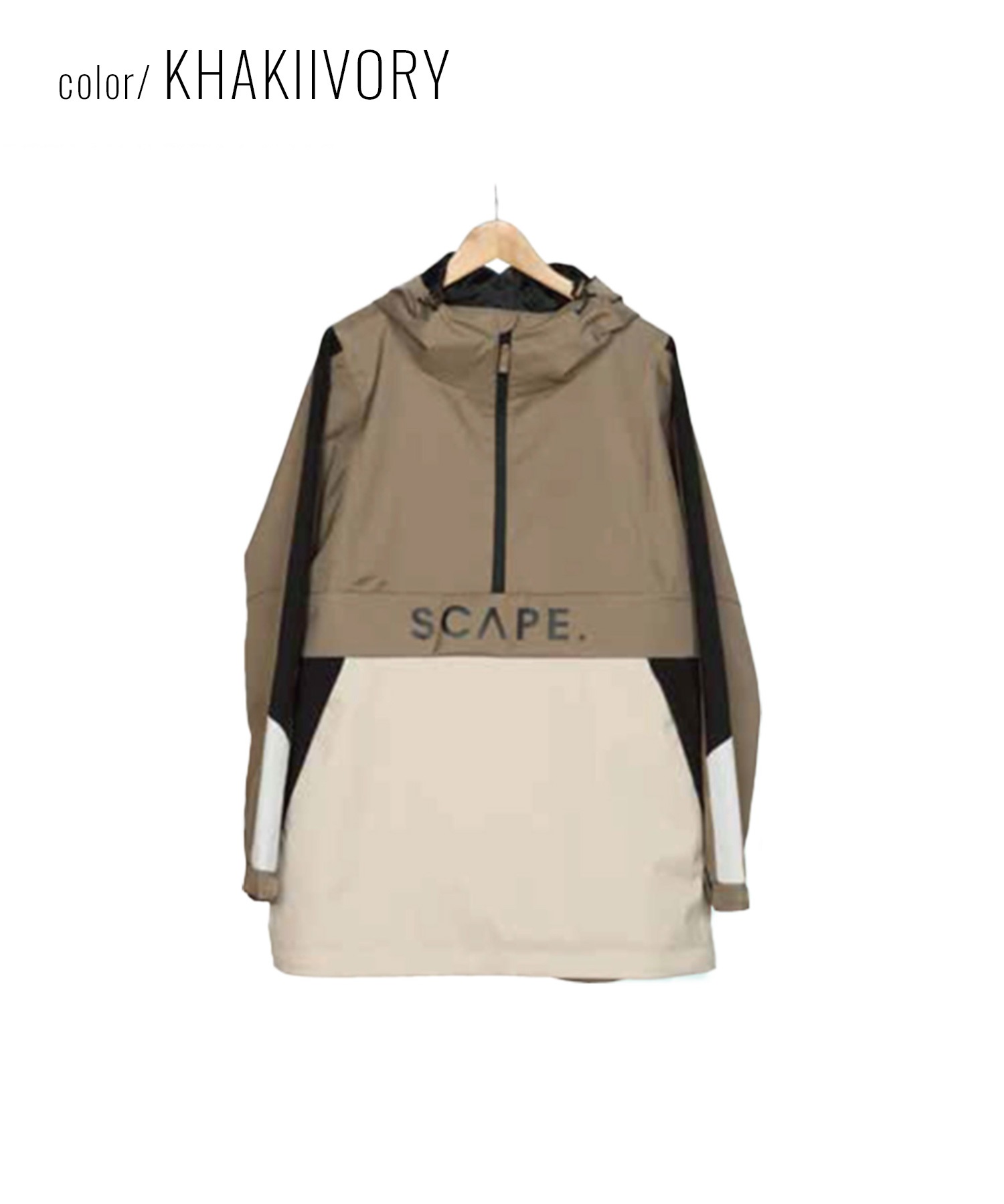 スノーボード ウェア ジャケット ユニセックス SCAPE エスケープ 71123303 ANORAK 23-24モデル ムラサキスポーツ KK C31(KHAKIIVORY-S)