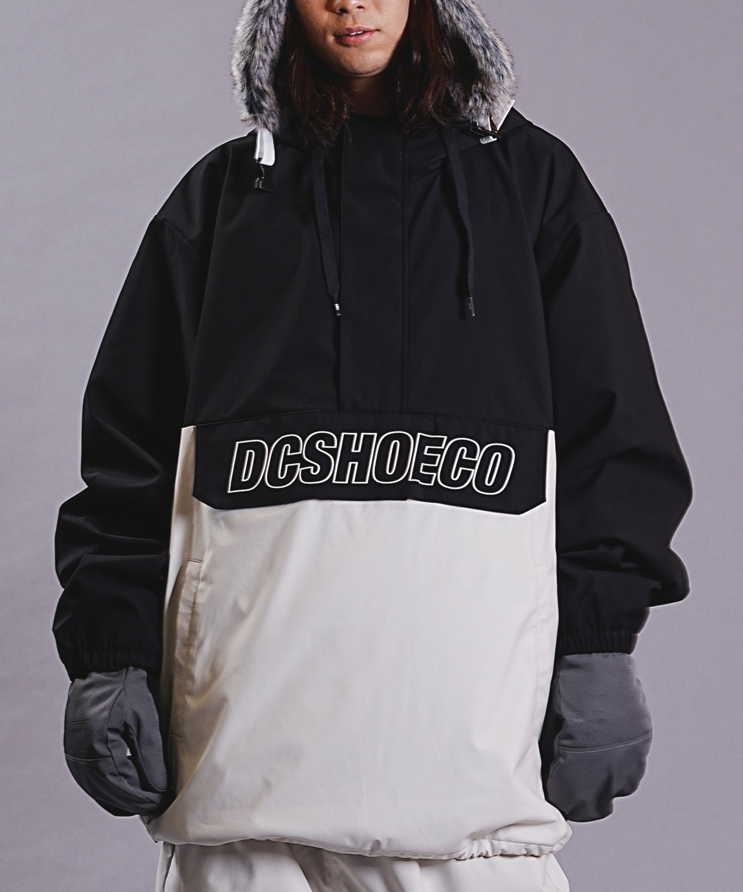 スノーボード ウェア ジャケット ユニセックス DC ディーシー 23 DC SNOW ANORAK 23 DC SNOW ANORAK 23-24モデル ムラサキスポーツ KX J13(WHT-S)