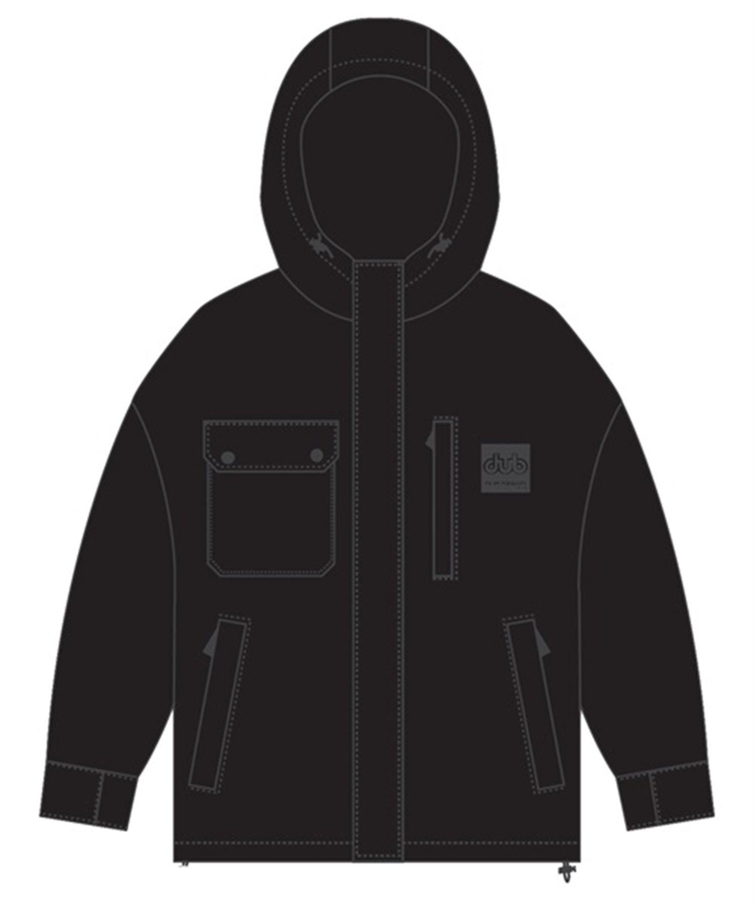 スノーボード ウェア ジャケット ユニセックス DUB ダブ BATTING ZIP UP 23-24モデル ムラサキスポーツ KX G29(TAN-M)