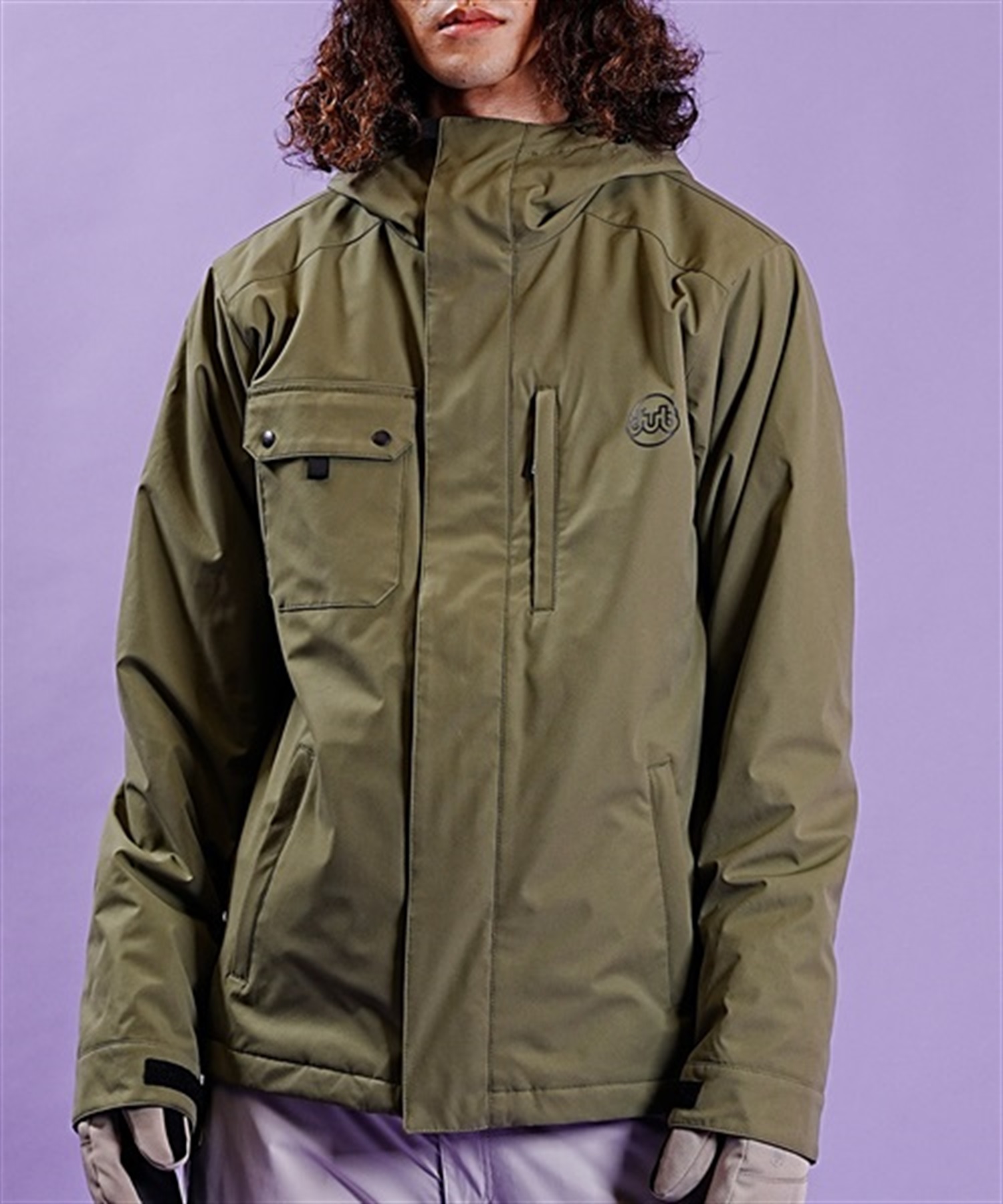 スノーボード ウェア ジャケット ユニセックス DUB ダブ BATTING ZIP UP 23-24モデル ムラサキスポーツ KX G29(OLIVE-M)