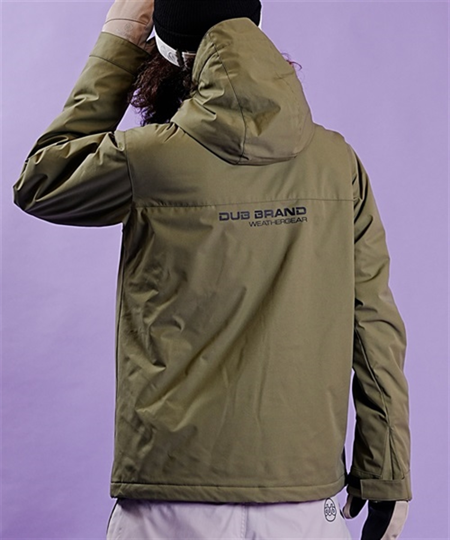 スノーボード ウェア ジャケット ユニセックス DUB ダブ BATTING ZIP UP 23-24モデル ムラサキスポーツ KX G29(OLIVE-M)