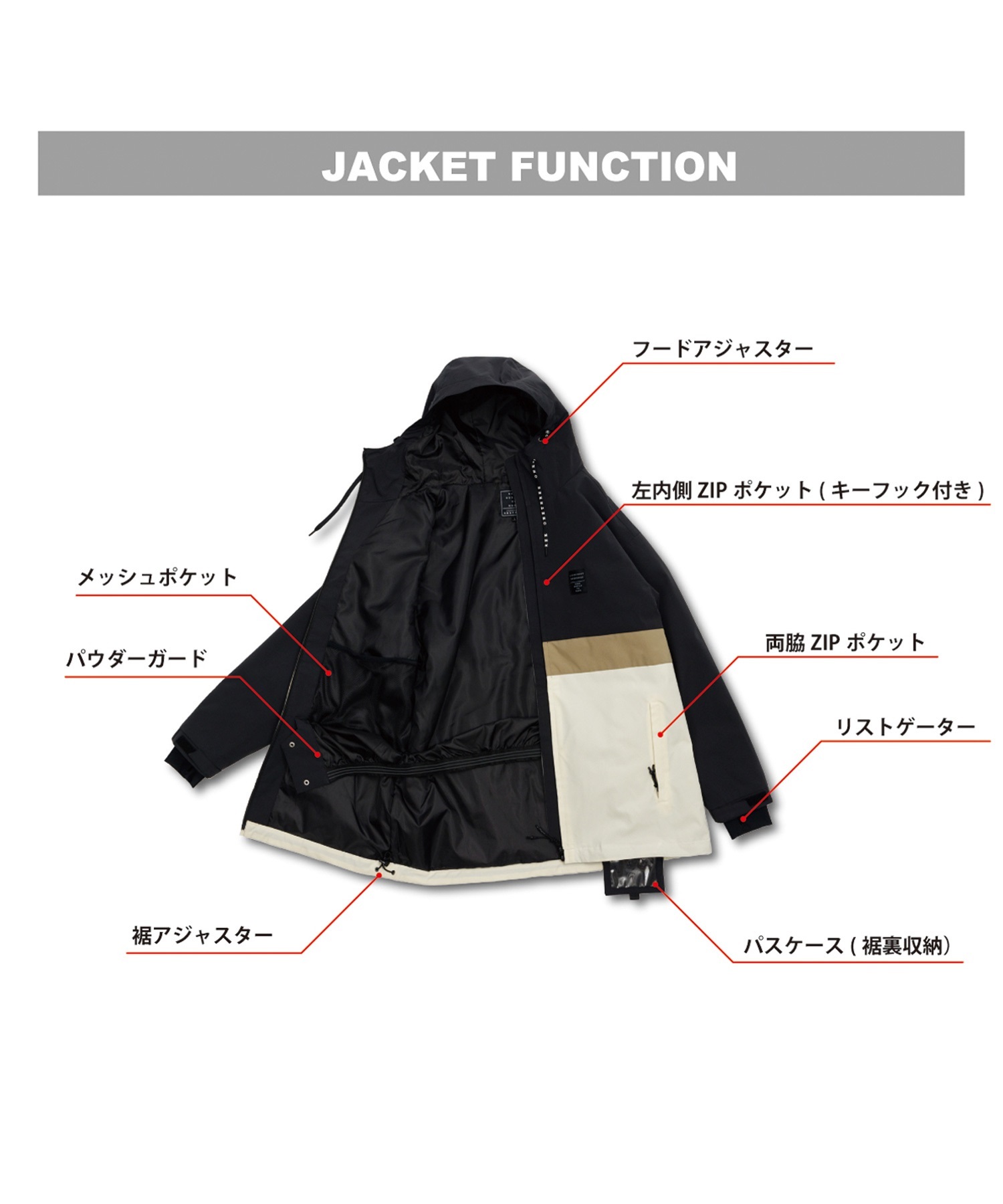 スノーボード ウェア ジャケット ユニセックス JACKFROST