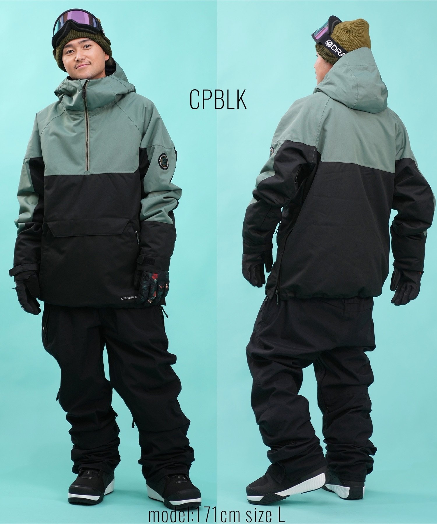 【早期購入/店頭受取対象外】686 シックスエイトシックス RENEWAL INSULATED ANORAK ユニセックス スノーボード ウェア ジャケット 24-25モデル M2W116 LL(CPBLK-S)