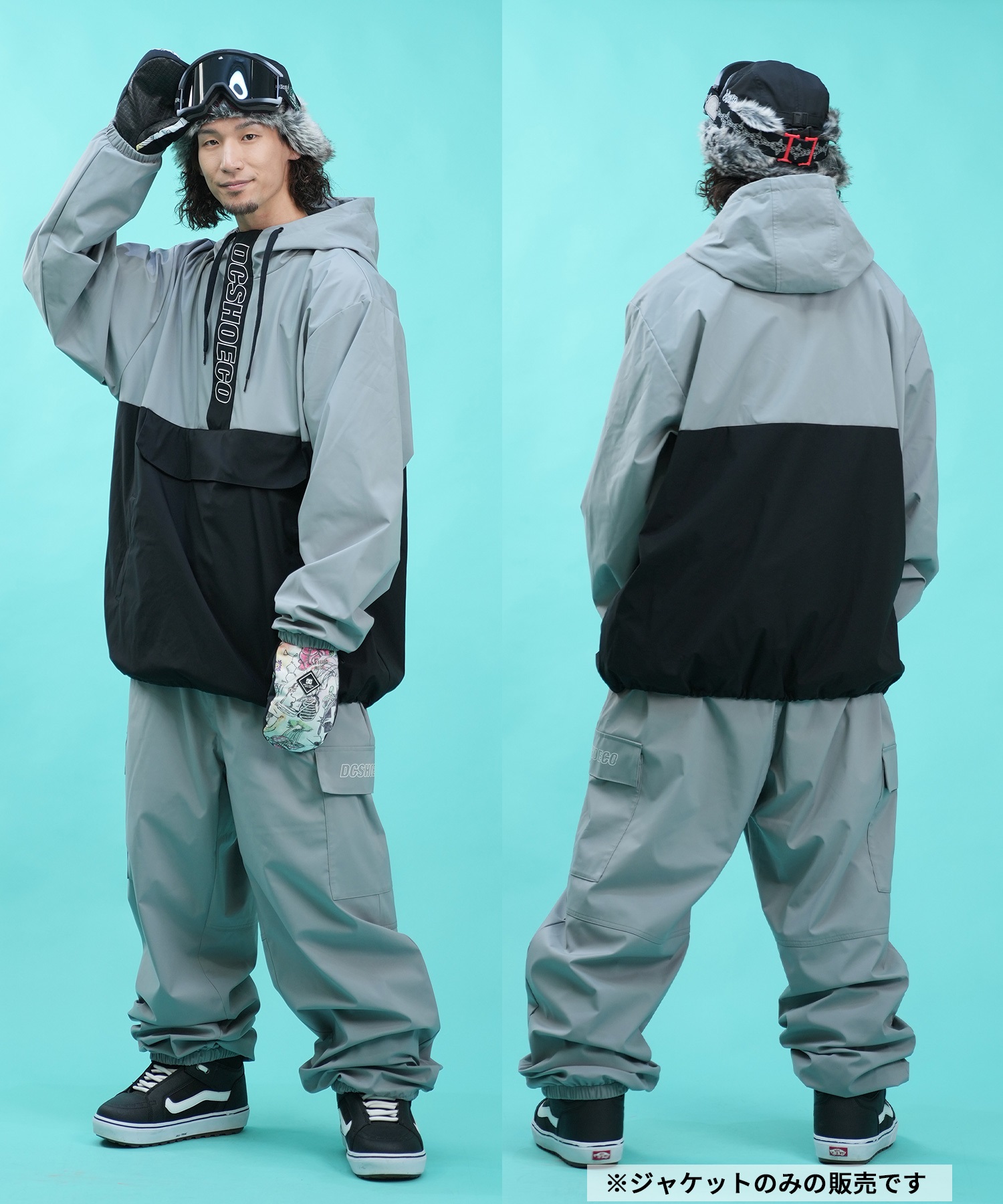 セットアイテム対象  DC ディーシー スノーボード ウェア ジャケット ユニセックス アノラック 24 DC SNOW ANORAK ムラサキスポーツ 24-25モデル LX F28(WHT-S)