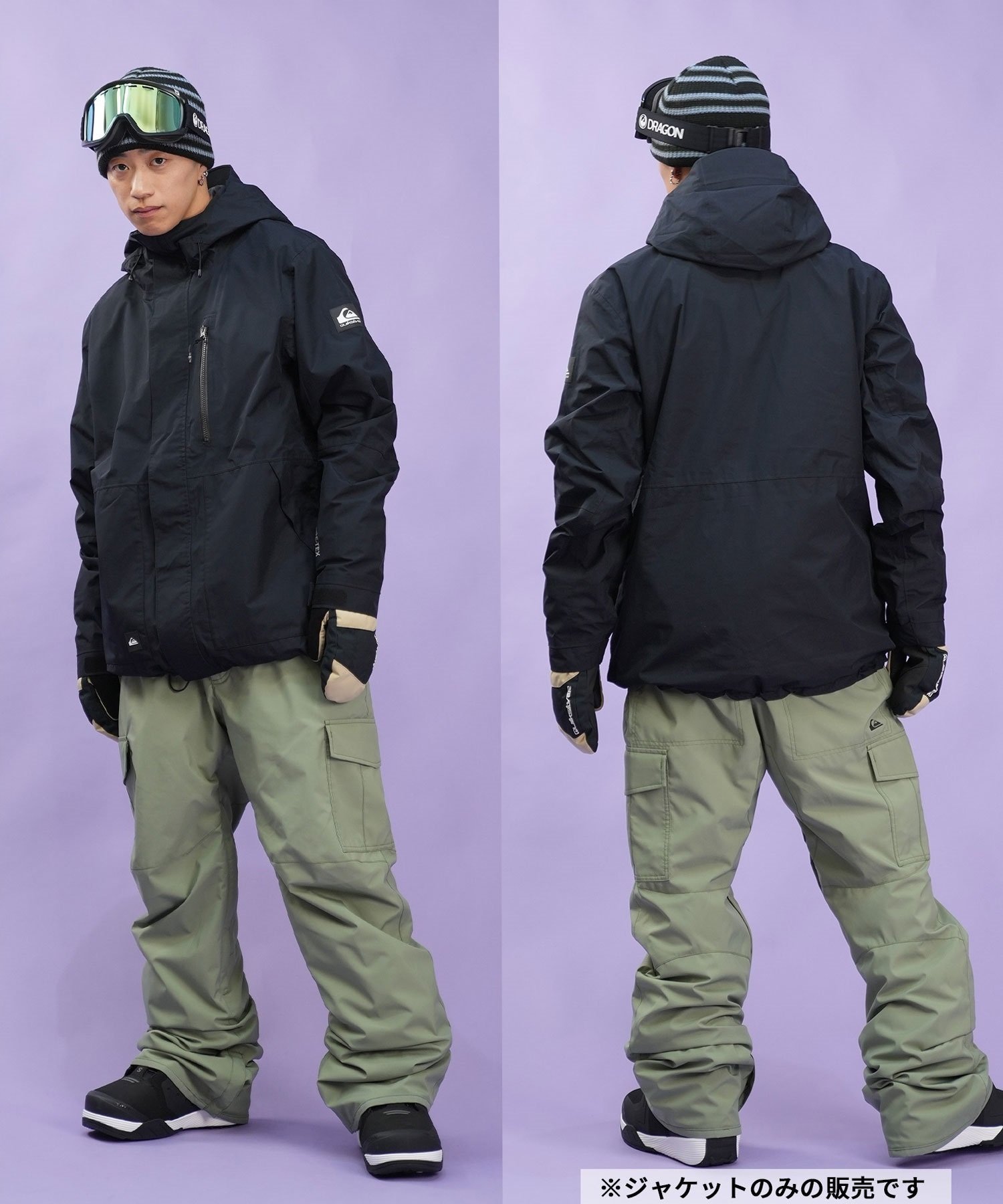 セットアイテム対象  QUIKSILVER クイックシルバー スノーボード ウェア ジャケット ユニセックス MISSION SOLID JK ムラサキスポーツ 24-25モデル LX H1(KVJ0-S)