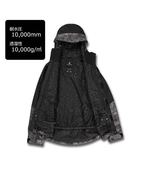 スノーボード ウェア ジャケット VOLCOM ボルコム H0452213 BOLT INS JACKET 21-22モデル レディース II J8(ABK-S)