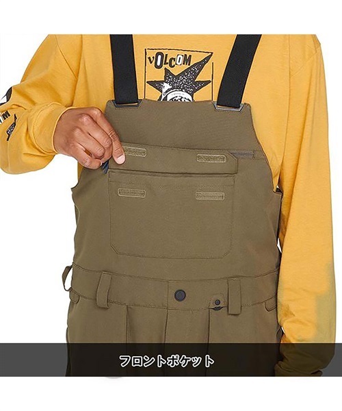 スノーボード ウェア パンツ VOLCOM ボルコム ROAN-BIB-OVERALL 22-23モデル ムラサキスポーツ JJ I15(DTK-XS)