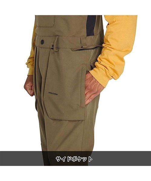 スノーボード ウェア パンツ VOLCOM ボルコム ROAN-BIB-OVERALL 22-23モデル ムラサキスポーツ JJ I15(DTK-XS)