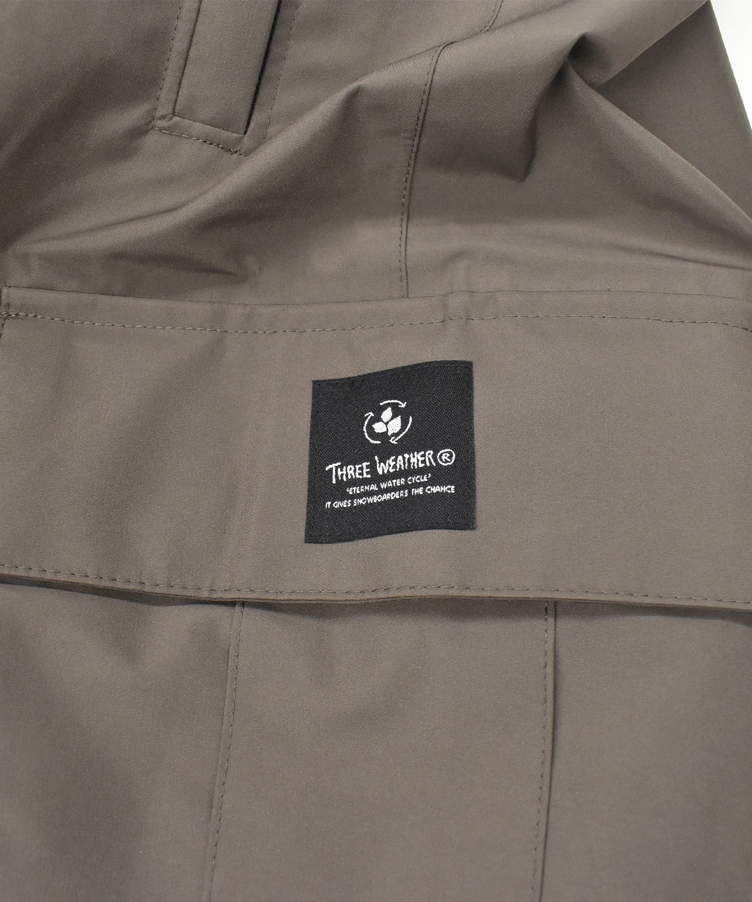 セットアイテム対象  THREE WEATHER スリーウェザー スノーボード ウェア パンツ ユニセックス 3L WIDE CARGO ムラサキスポーツ 24-25モデル LL I13(372RGREEN-S)