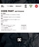 DC ディーシー スノーボード ウェア パンツ ユニセックス PT CODE ADYTP03049 ムラサキスポーツ 24-25モデル LX B1(XGKR-S)