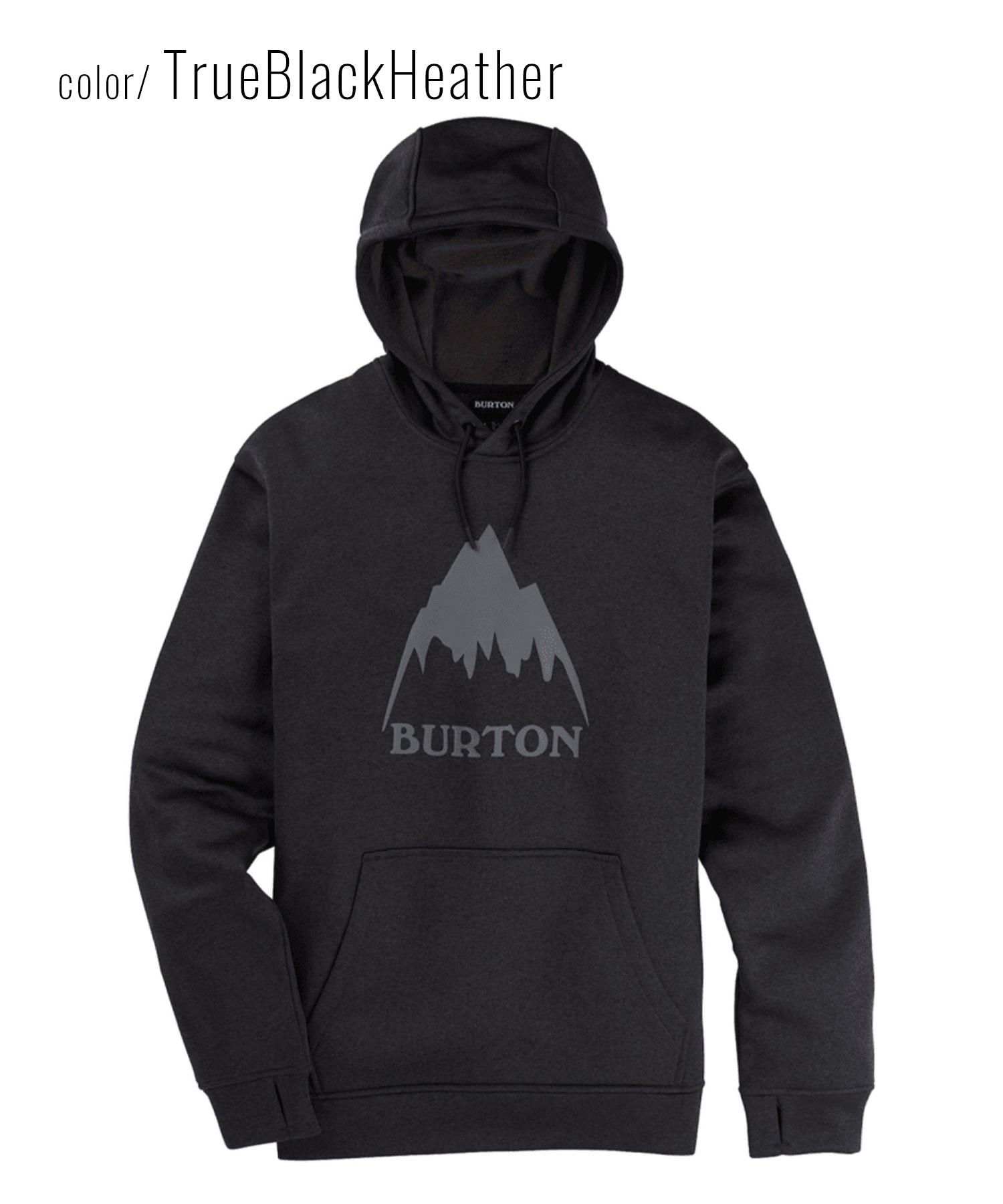 スノーボード ウェア インナー パーカー ユニセックス BURTON バートン Oak Pullover Hoodie 23-24モデル KK C19(TrueBlackHeather-S)