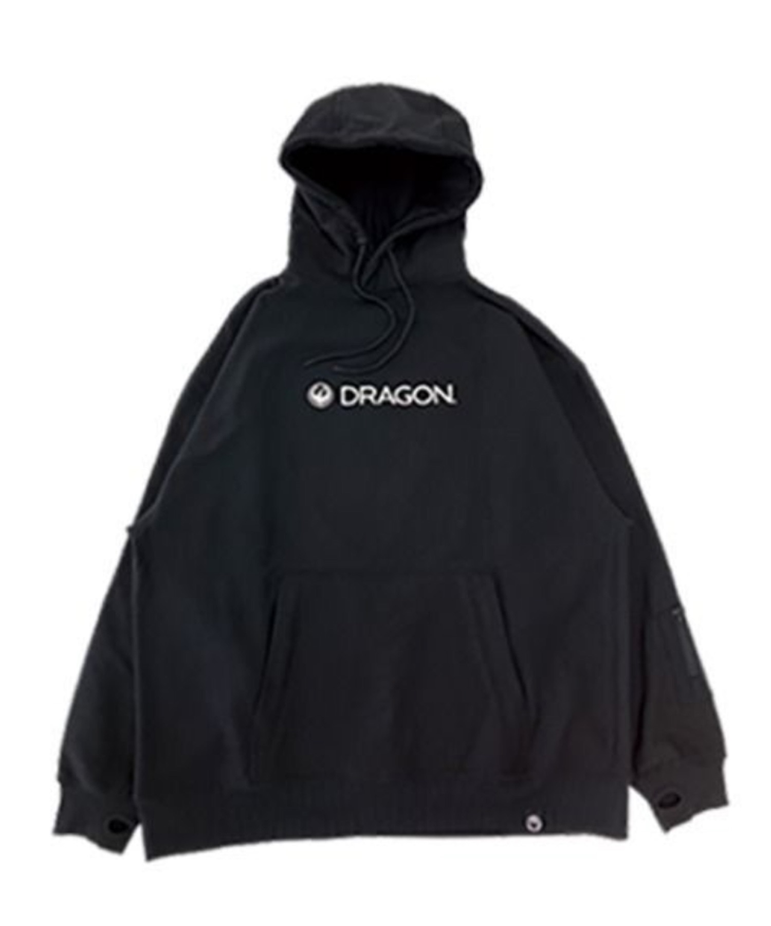 スノーボード ウェア インナーウェア ユニセックス DRAGON ドラゴン BONDING HOODIE ムラサキスポーツ 23-24モデル KK K9(BLACK-M)