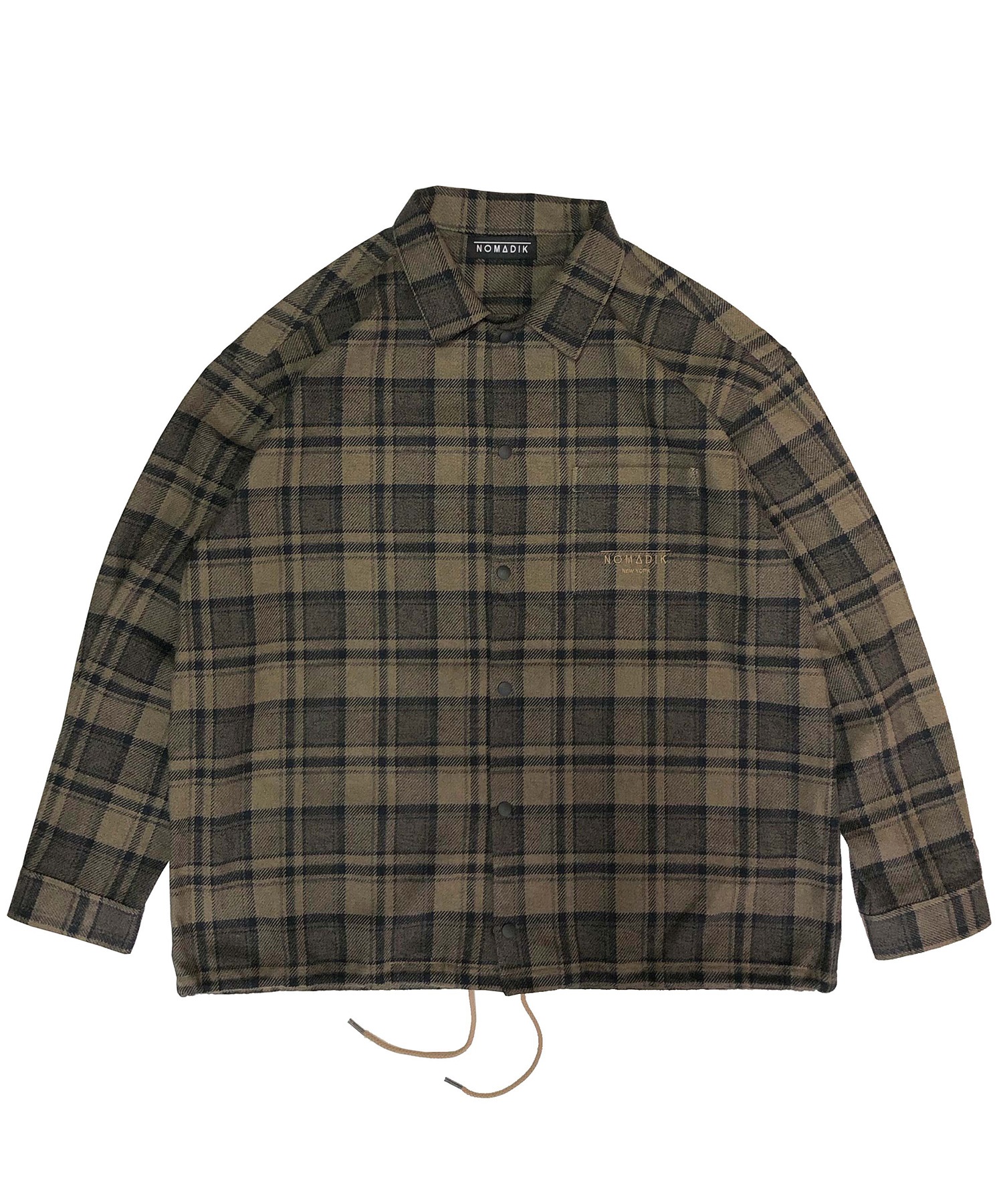 NOMADIK ノマディック スノーボード ウェア インナー シャツ ユニセックス NY FLANNEL SHIRT 72323504 23-24モデル KK H31(GRAY-M)