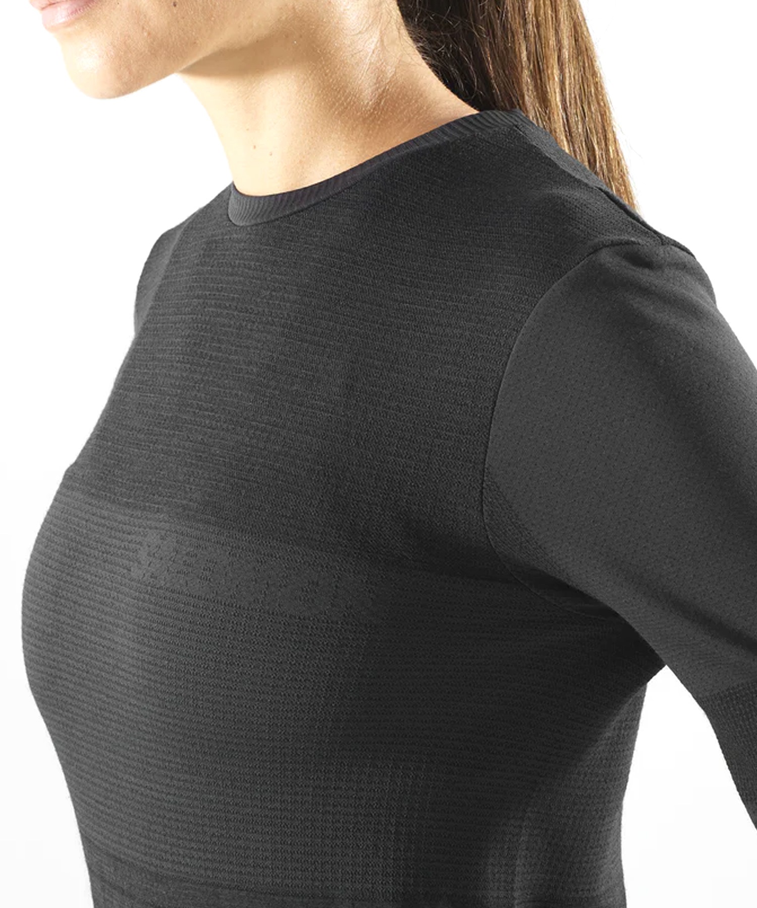 SALOMON サロモン スノーボード インナーウェア レディース INW ESSENTIAL WOOL LS TOP ムラサキスポーツ 24-25モデル LL L21(DPBLK-S)