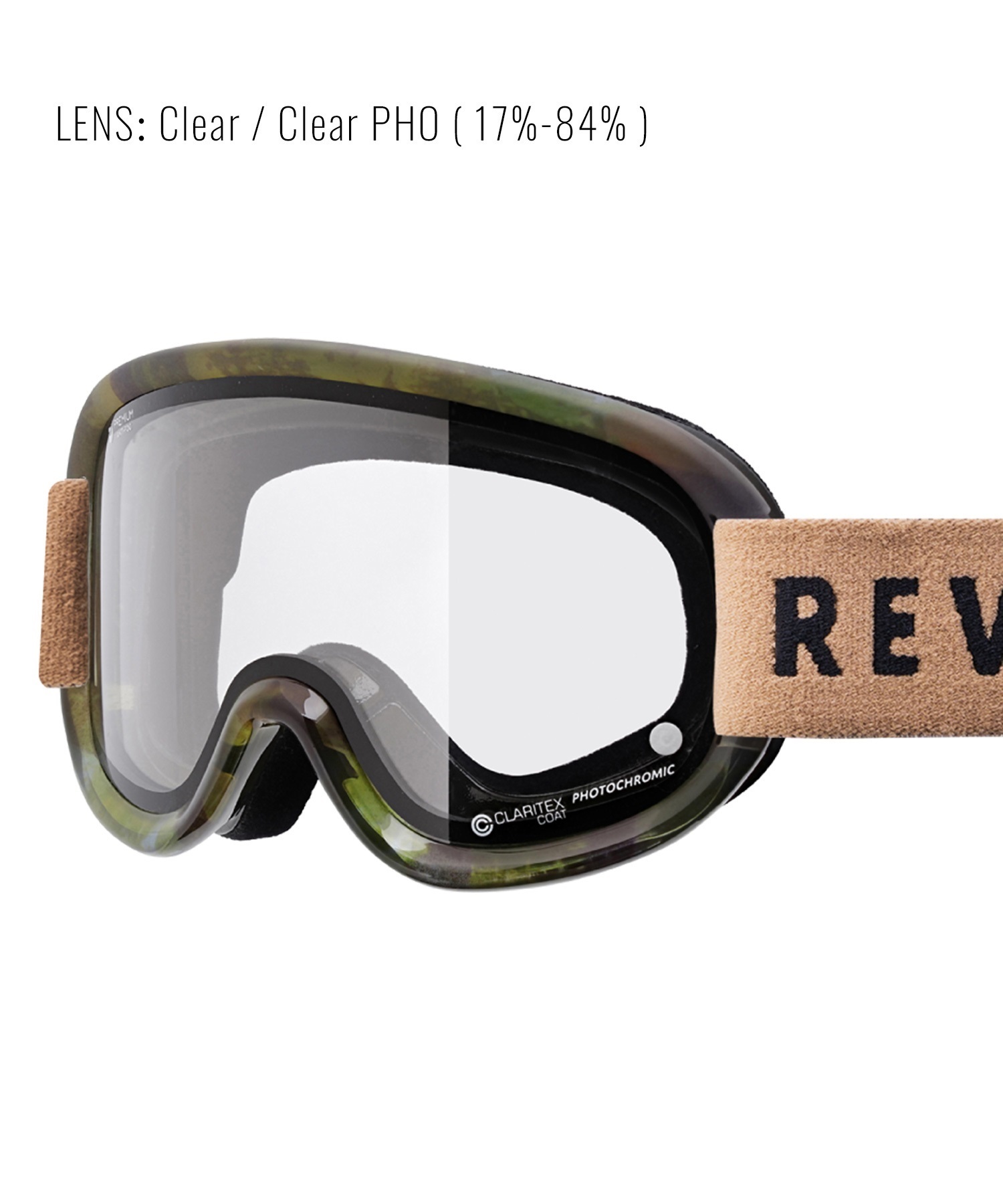 スノーボード ゴーグル ユニセックス REVOLT リボルト 平面レンズ 調光レンズ SUPER LIGHT FRAME ムラサキスポーツ 23-24モデル KK L8(BROWNMIRROR/CLEARPHO-F)