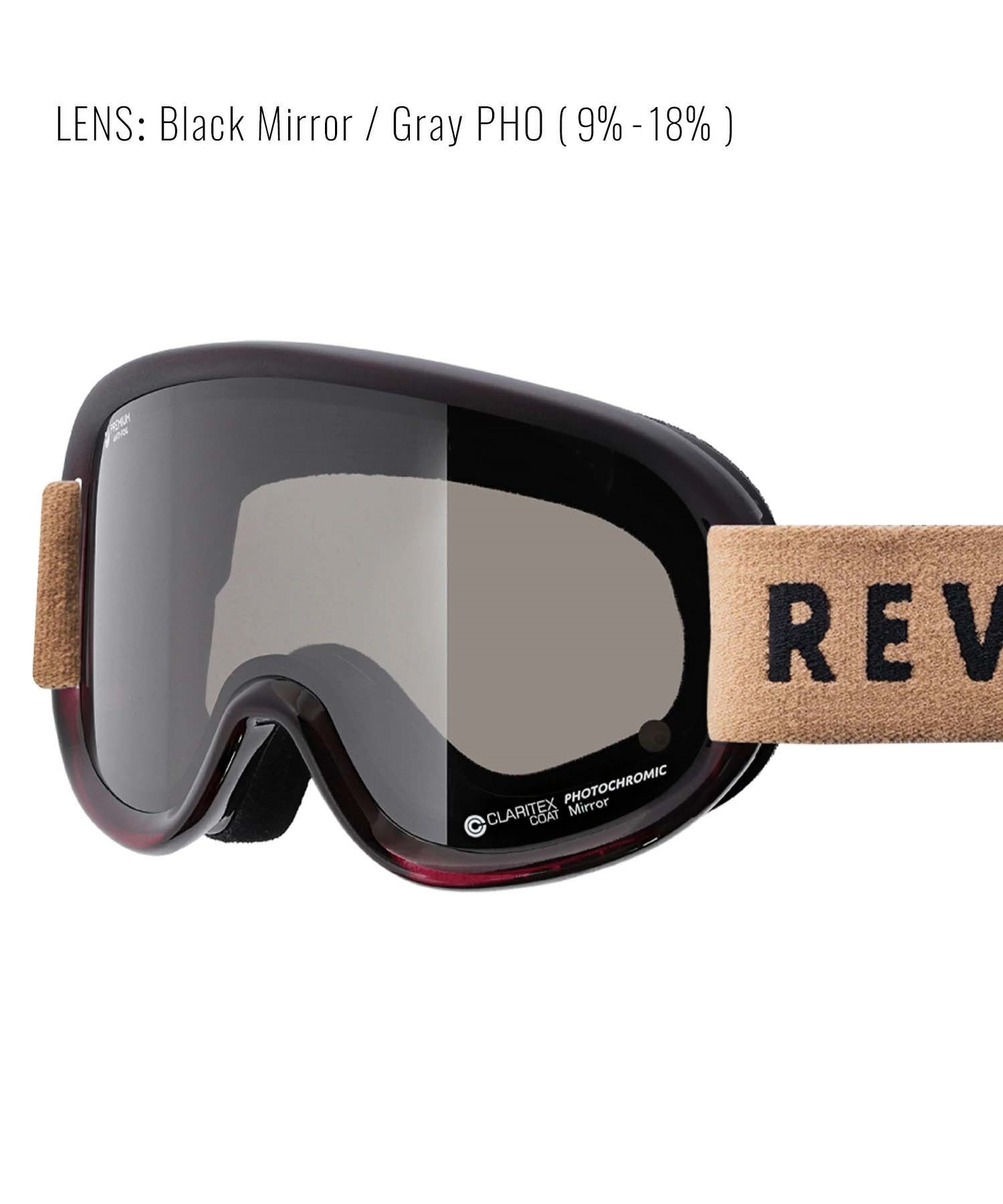 スノーボード ゴーグル ユニセックス REVOLT リボルト 平面レンズ 調光レンズ SUPER LIGHT FRAME ムラサキスポーツ 23-24モデル KK L8(BROWNMIRROR/CLEARPHO-F)