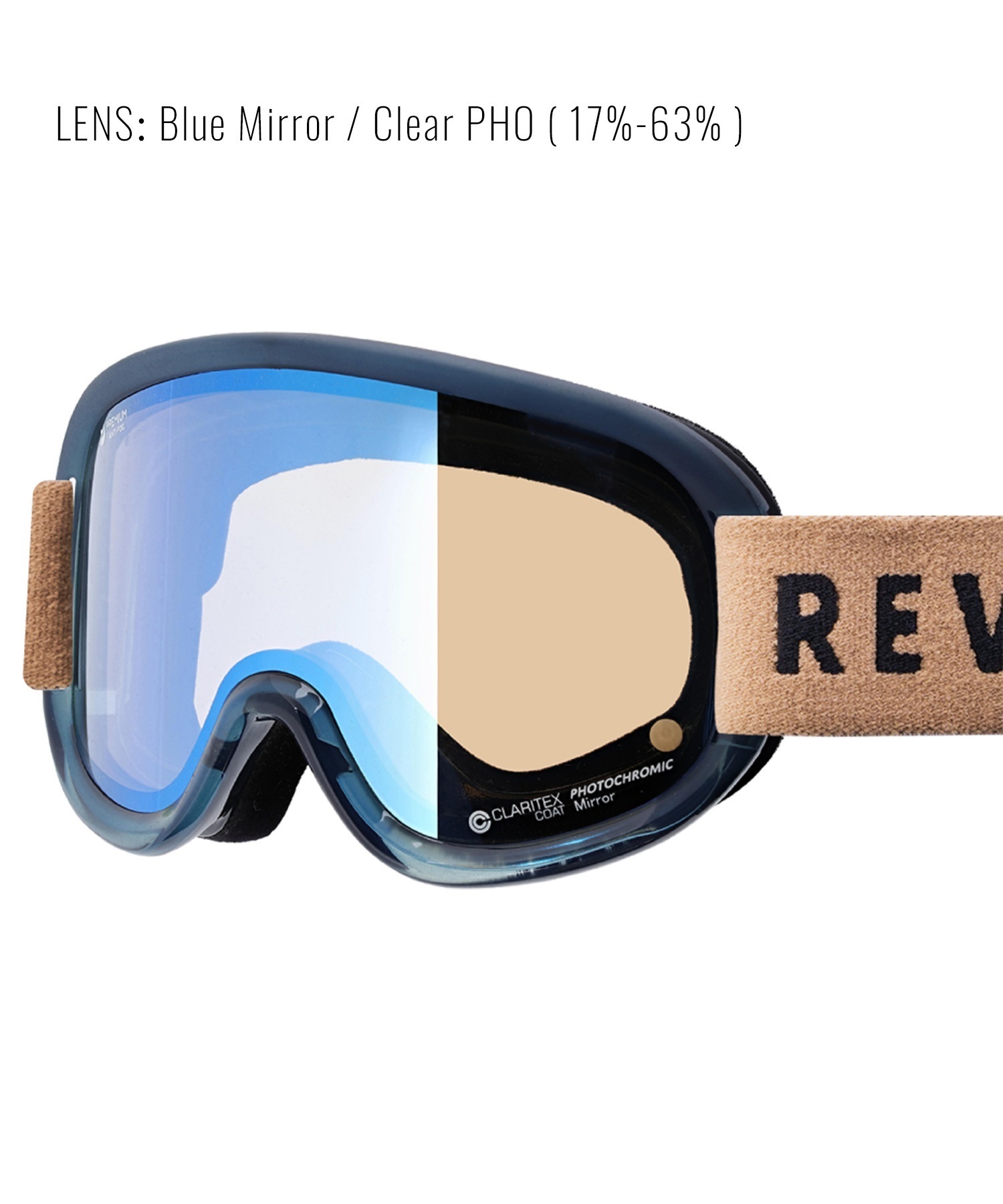 スノーボード ゴーグル ユニセックス REVOLT リボルト 平面レンズ 調光レンズ SUPER LIGHT FRAME ムラサキスポーツ 23-24モデル KK L8(CLEAR/CLEARPHO-F)