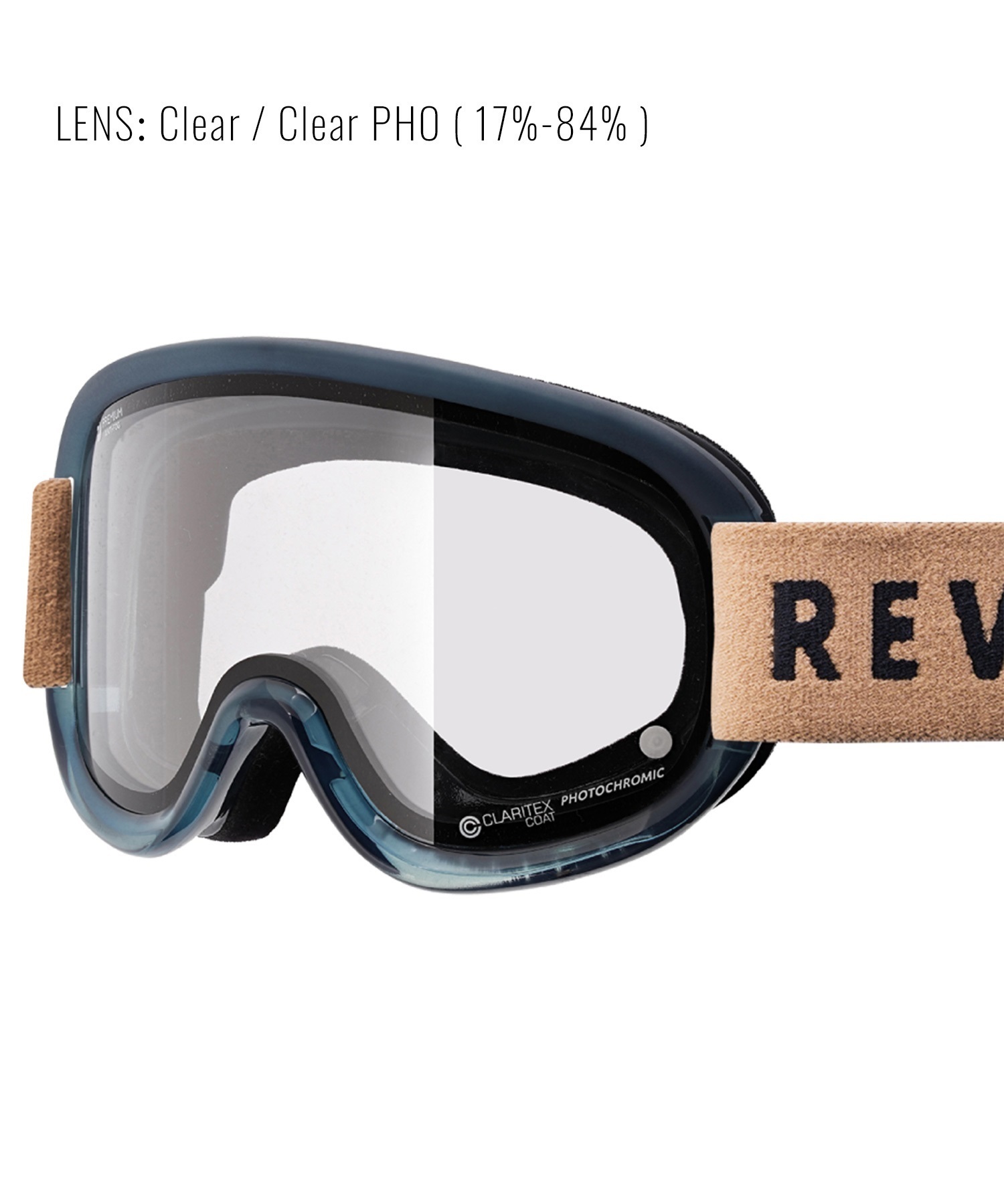 スノーボード ゴーグル ユニセックス REVOLT リボルト 平面レンズ 調光レンズ SUPER LIGHT FRAME ムラサキスポーツ 23-24モデル KK L8(CLEAR/CLEARPHO-F)