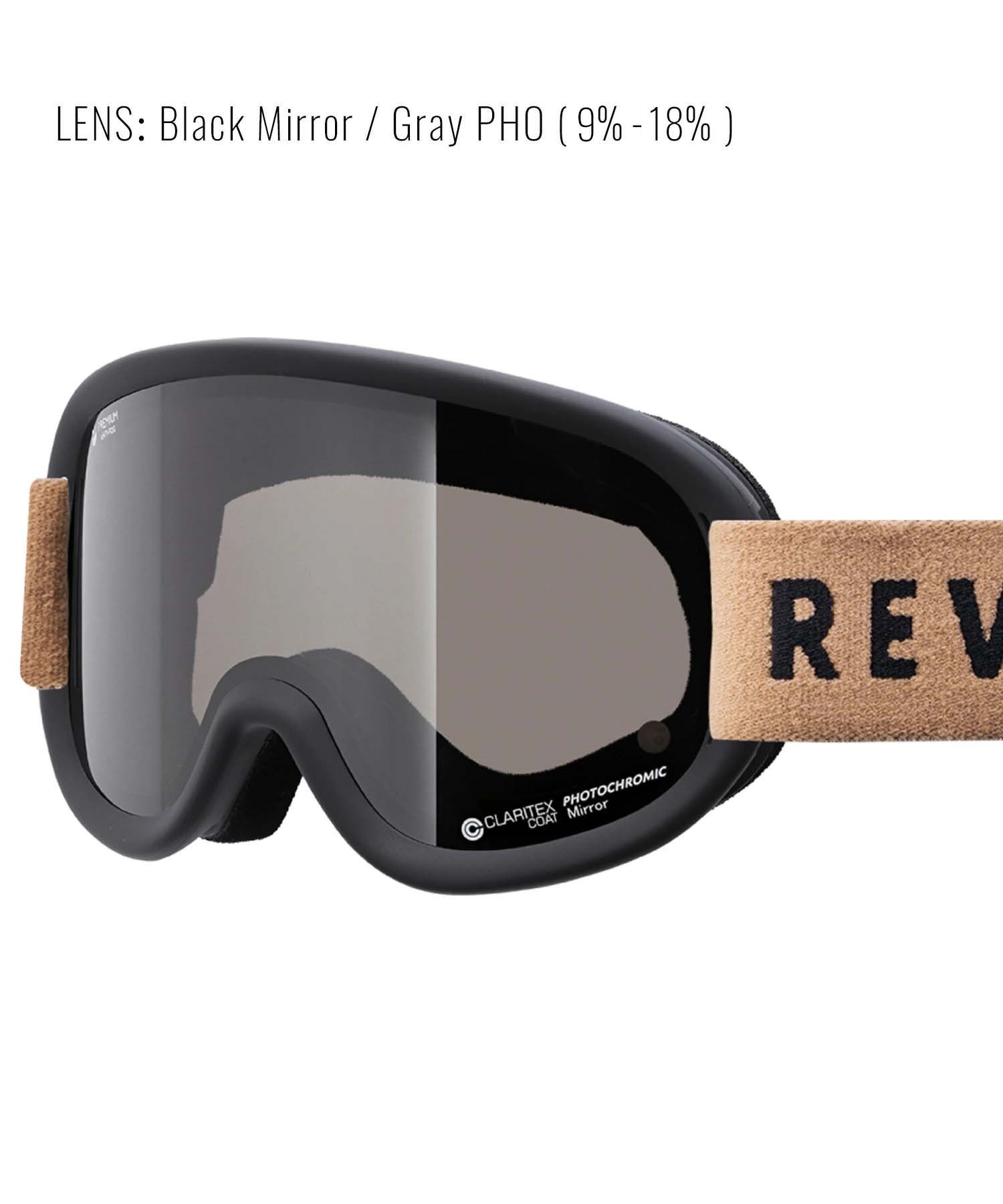 スノーボード ゴーグル ユニセックス REVOLT リボルト 平面レンズ 調光レンズ SUPER LIGHT FRAME ムラサキスポーツ 23-24モデル KK L8(BROWNMIRROR/CLEARPHO-F)