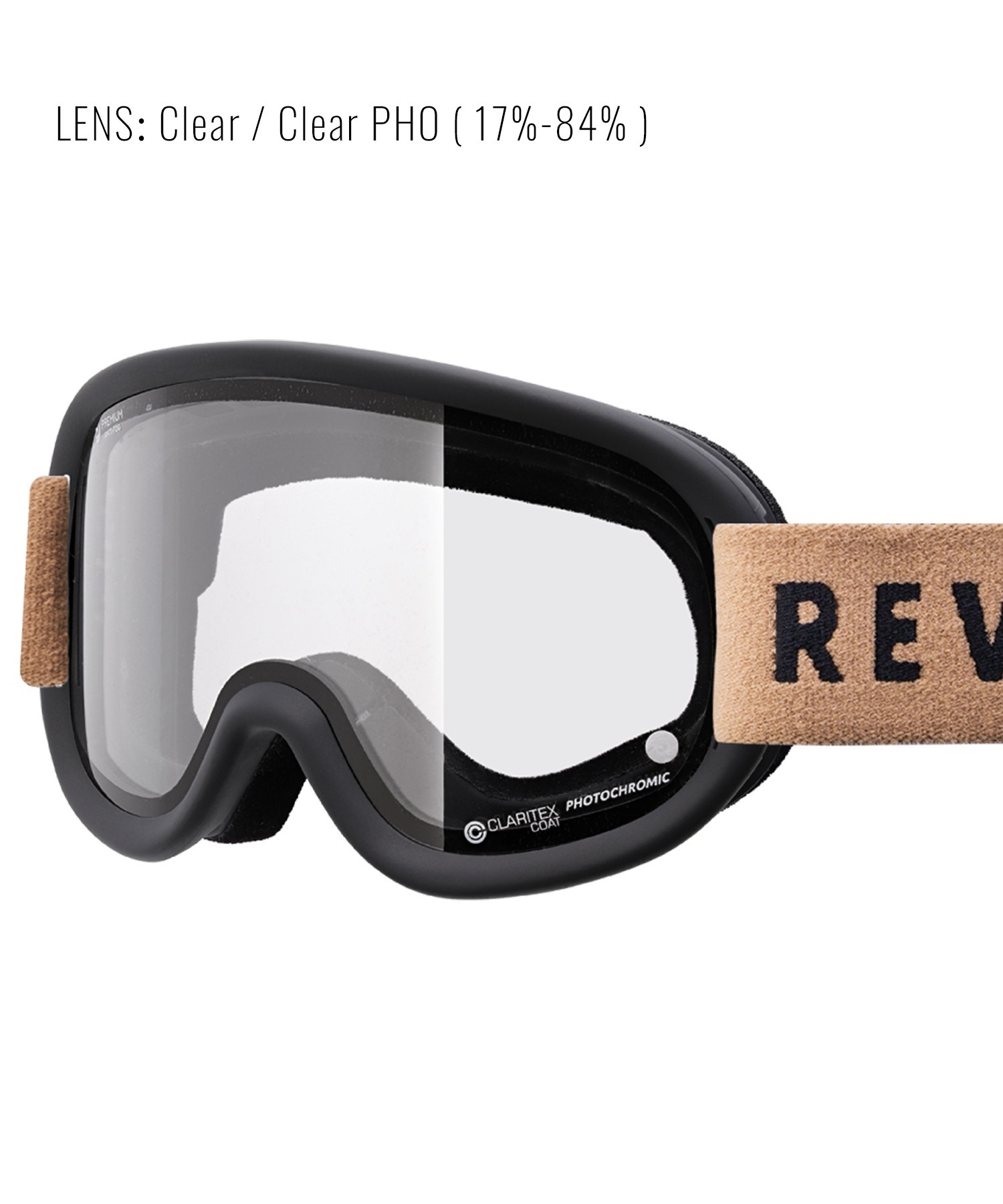 スノーボード ゴーグル ユニセックス REVOLT リボルト 平面レンズ 調光レンズ SUPER LIGHT FRAME ムラサキスポーツ 23-24モデル KK L8(CLEAR/CLEARPHO-F)