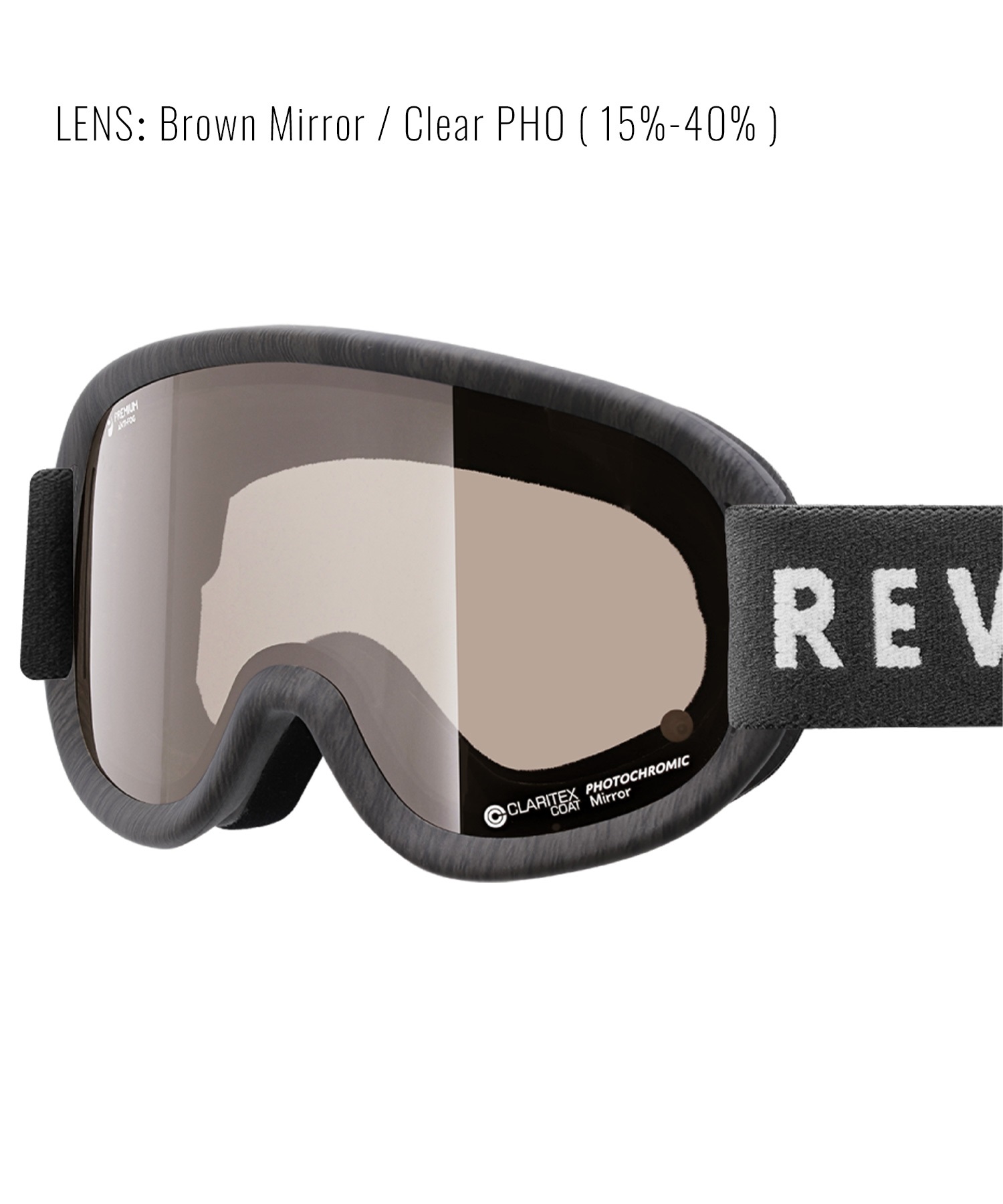 スノーボード ゴーグル ユニセックス REVOLT リボルト 平面レンズ 調光レンズ SUPER LIGHT FRAME ムラサキスポーツ 23-24モデル KK L8(BLUEMIRROR/CLEARPHO-F)