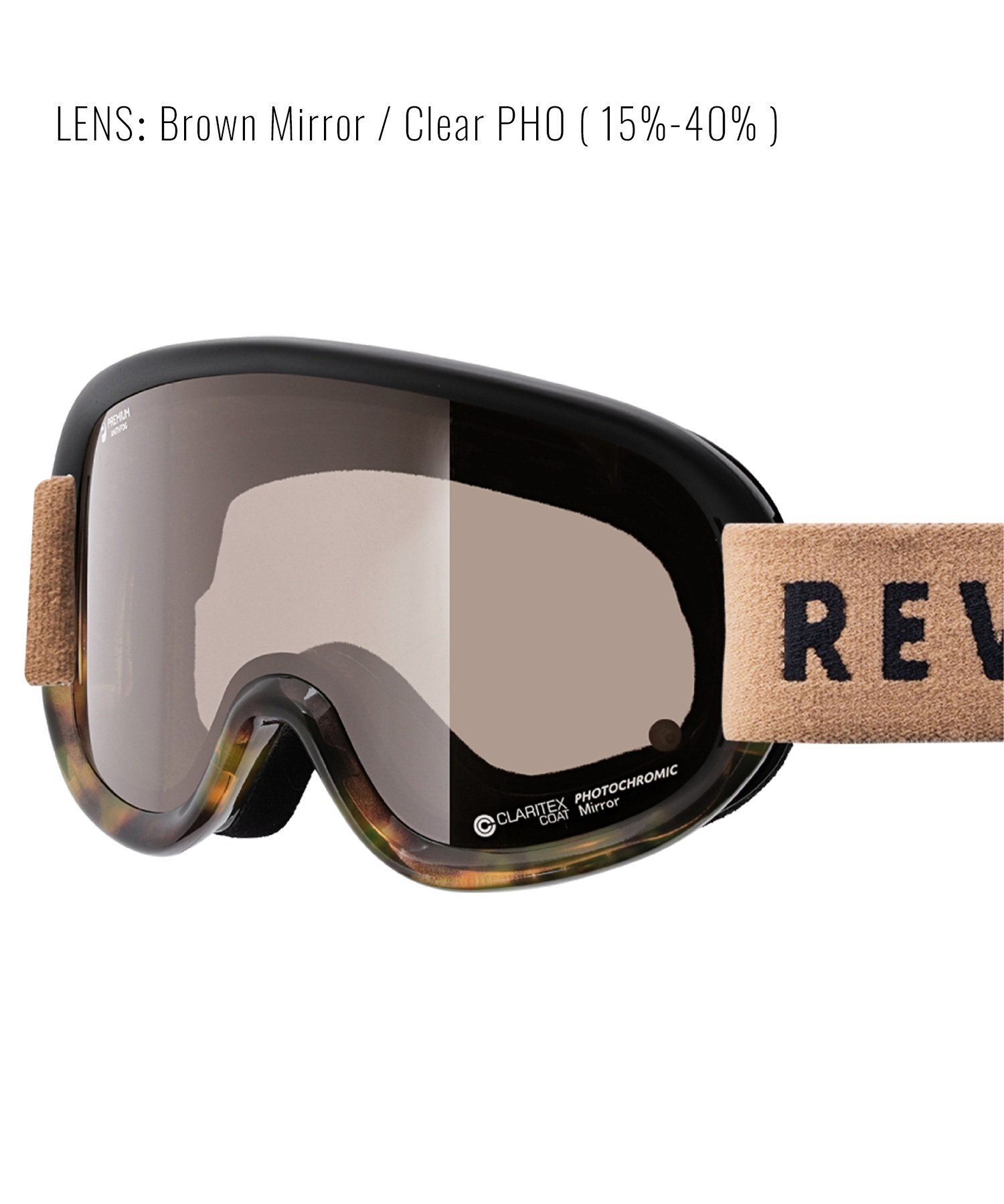 スノーボード ゴーグル ユニセックス REVOLT リボルト 平面レンズ 調光レンズ SUPER LIGHT FRAME ムラサキスポーツ 23-24モデル KK L8(CLEAR/CLEARPHO-F)