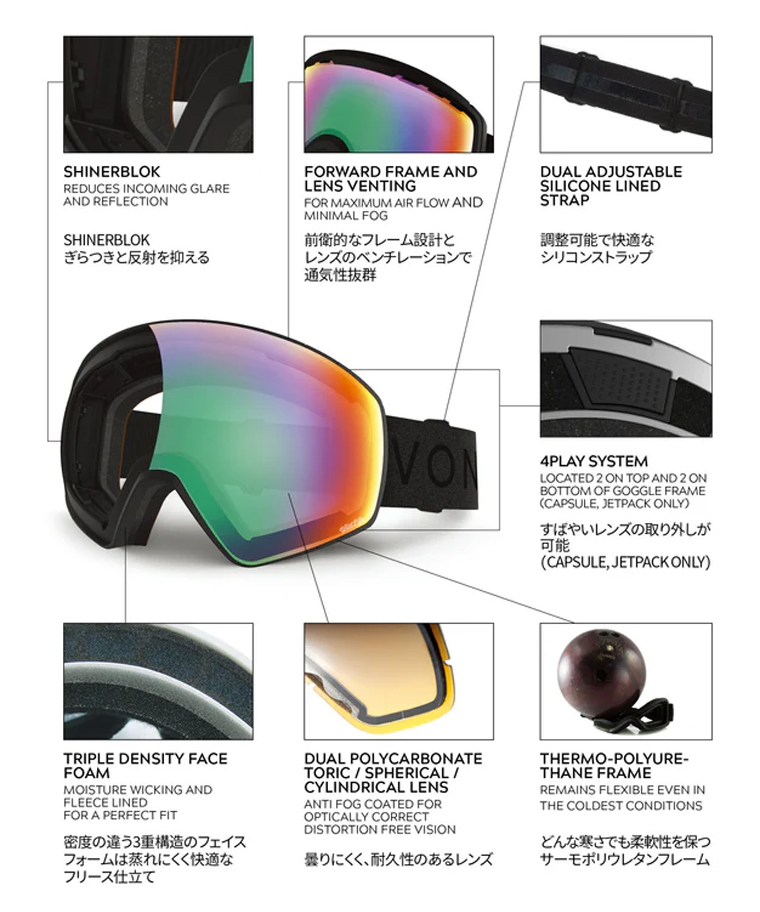 VONZIPPER ボンジッパー CLEAVER スノーボード ゴーグル ユニセックス