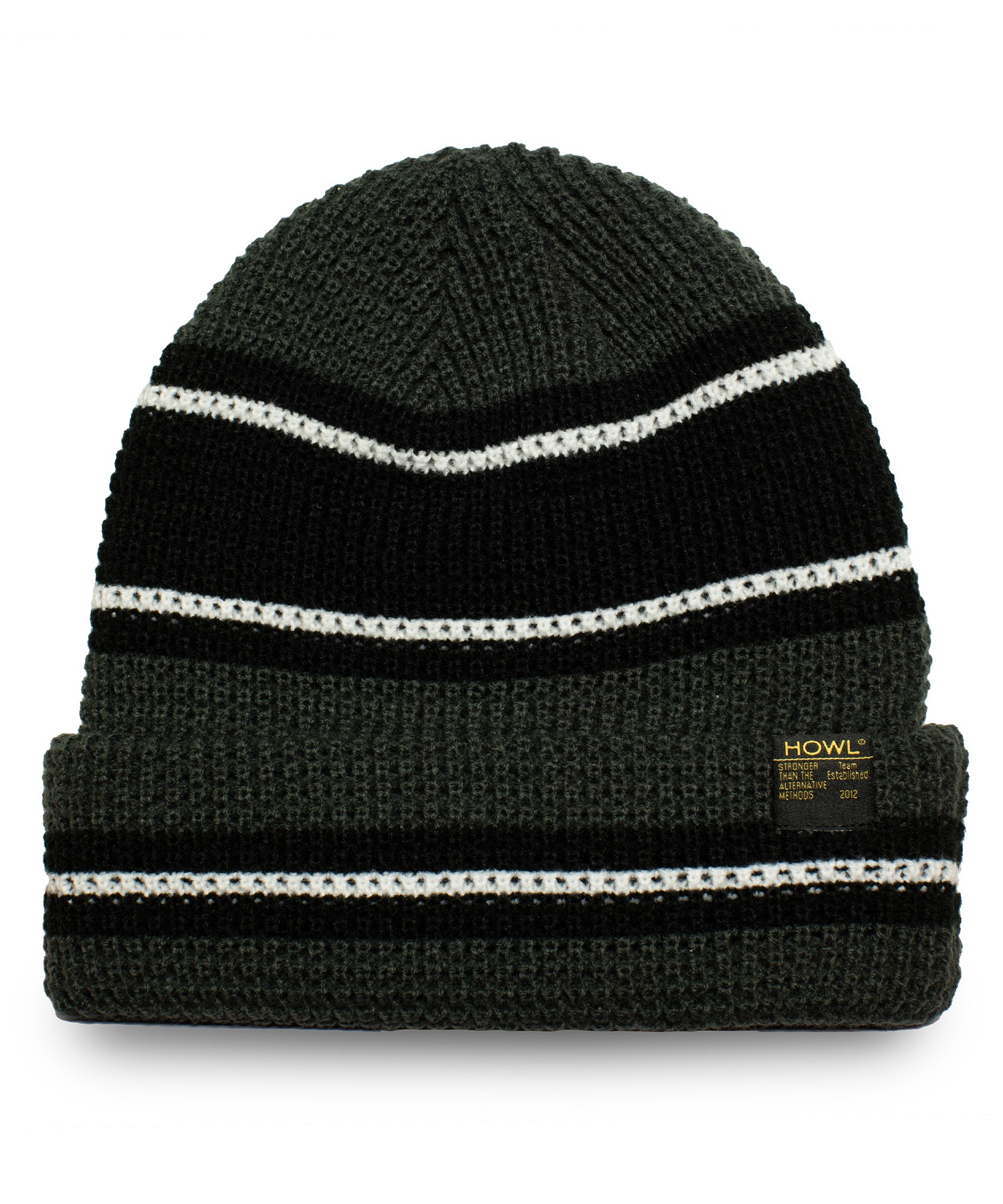 スノーボード ビーニー ユニセックス HOWL ハウル STRIPE BEANIE 11017241180103 ムラサキスポーツ 23-24モデル KK K4(DARKOLIVE-OS)