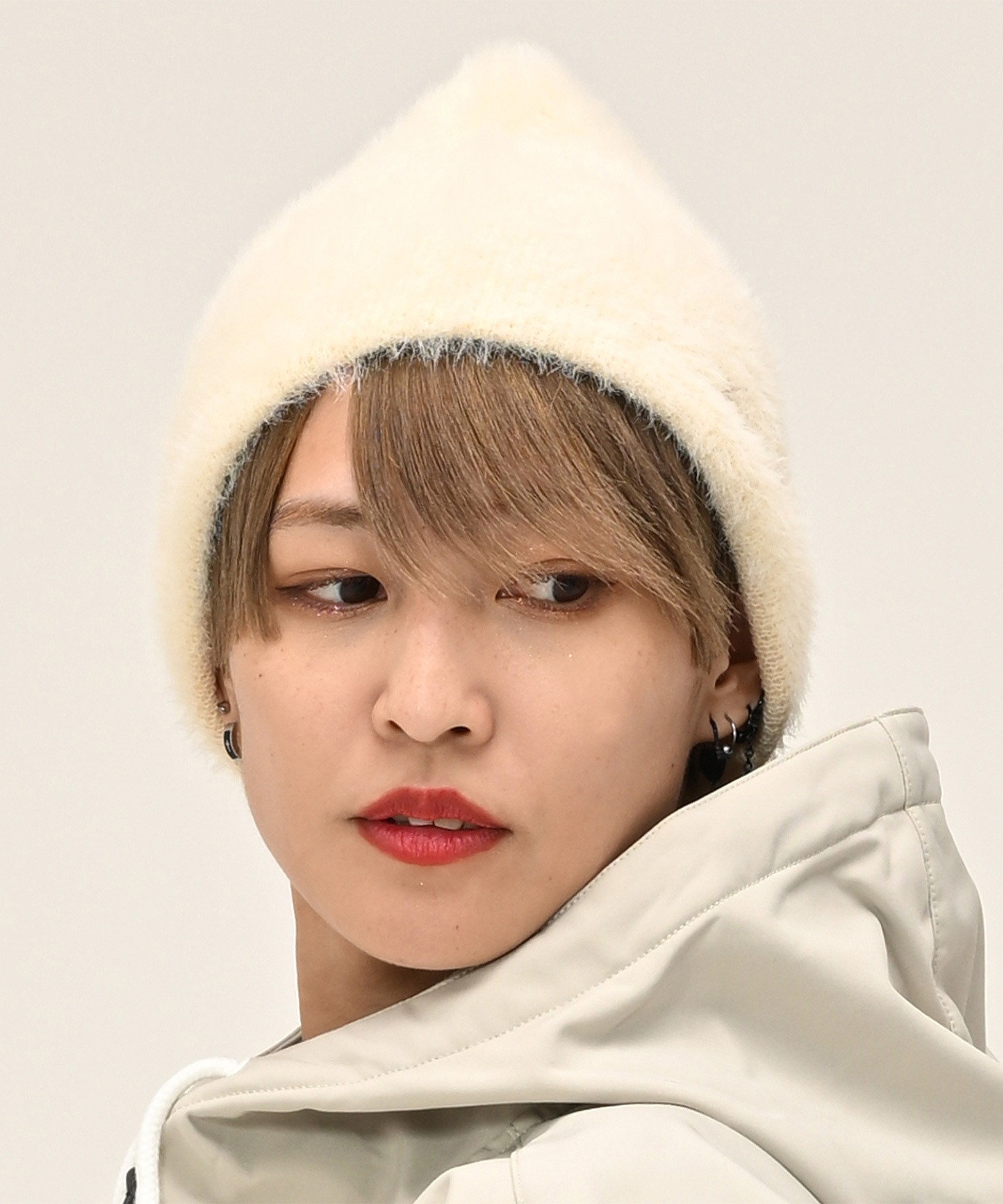 スノーボード ビーニー レディース 6KNOT シックスノット SHAGGY BEANIE 6KKC0101 ムラサキスポーツ 23-24モデル KX L15(IVORY-ONESIZE)