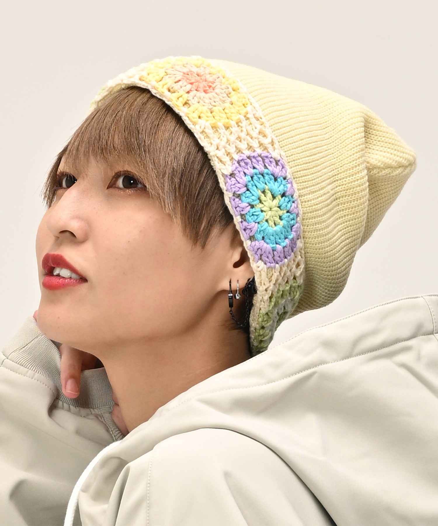 スノーボード ビーニー レディース 6KNOT シックスノット CROCHET BEANIE 6KKC0401 ムラサキスポーツ 23-24モデル KX L15(IVORY-ONESIZE)