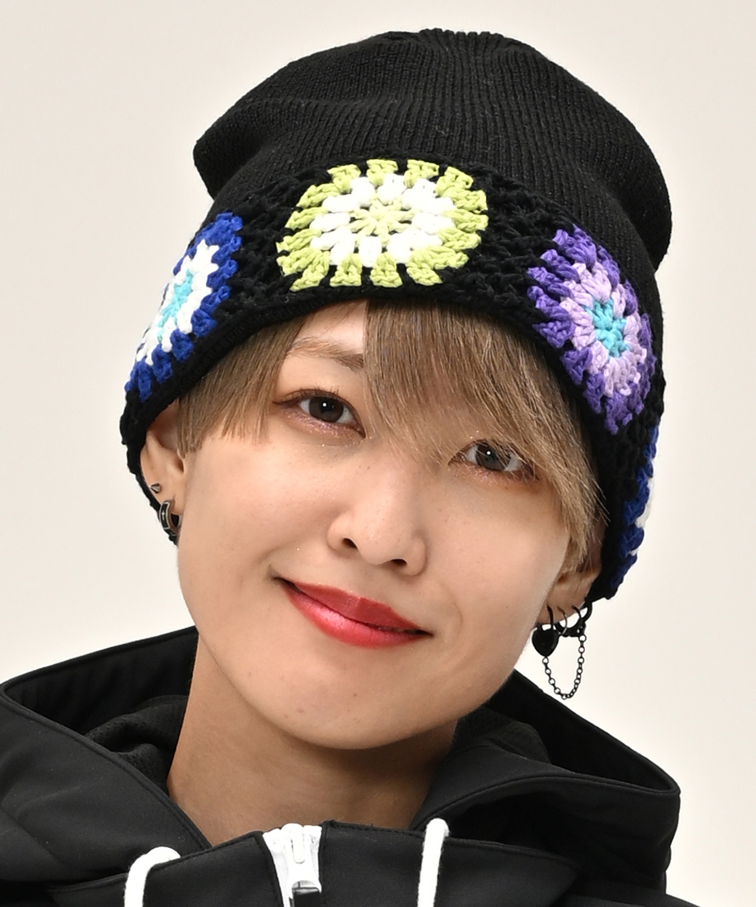 スノーボード ビーニー レディース 6KNOT シックスノット CROCHET BEANIE 6KKC0401 ムラサキスポーツ 23-24モデル KX L15(BLACK-ONESIZE)