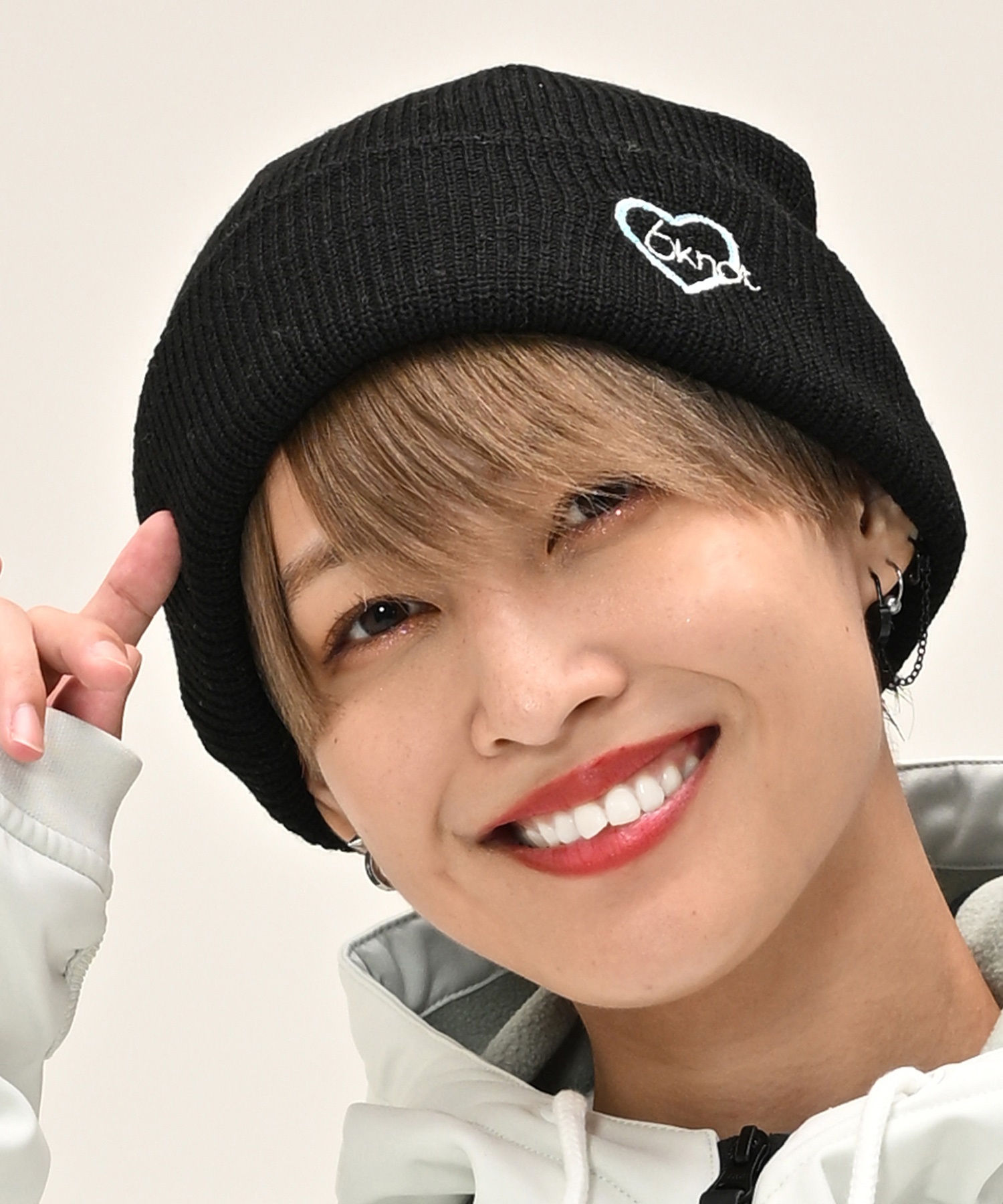 スノーボード ビーニー レディース 6KNOT シックスノット HEART CUFF BEANIE 6KKC0801 ムラサキスポーツ 23-24モデル KX L15(BLACK-ONESIZE)