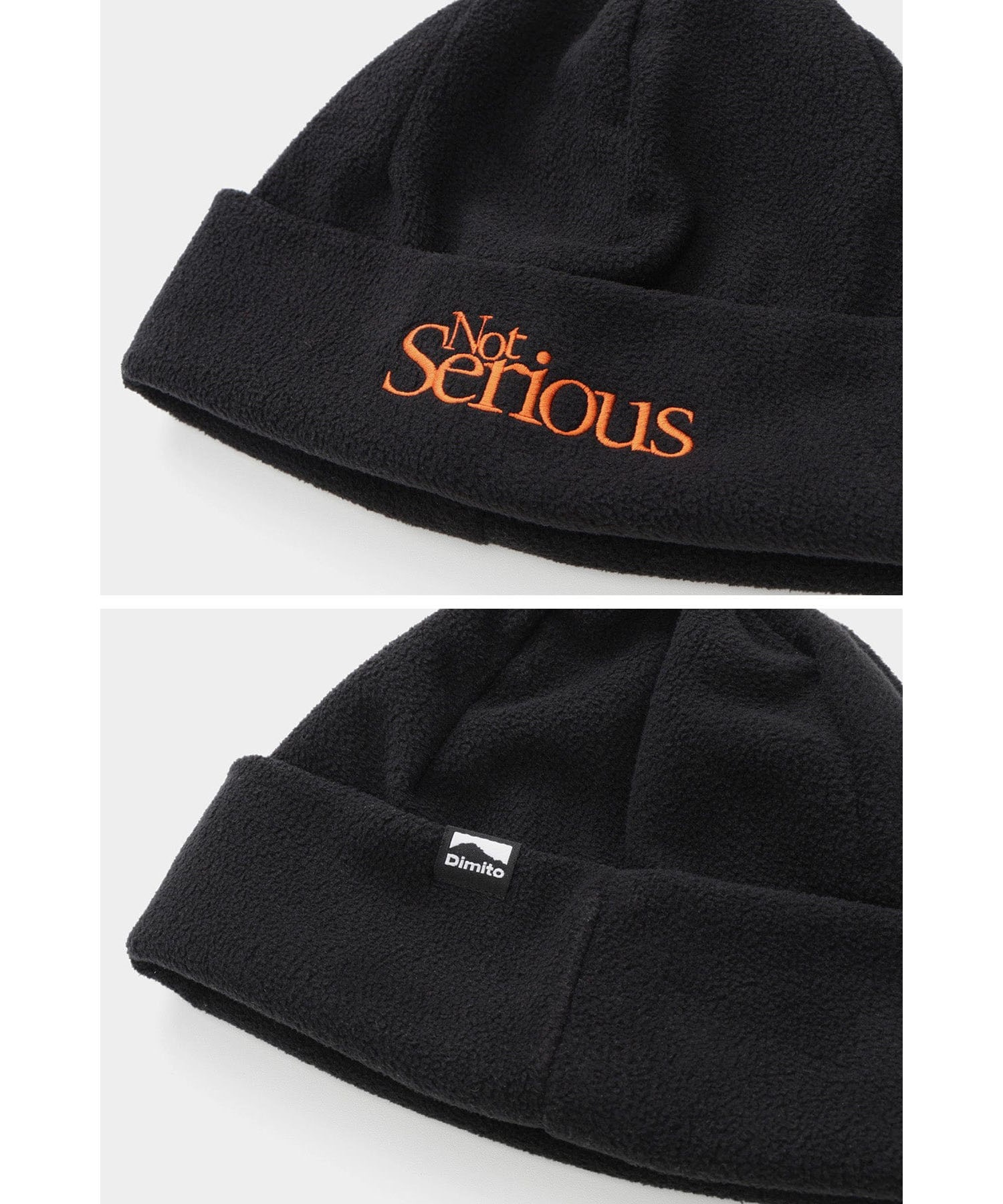 DIMITO ディミト スノーボード ビーニー ユニセックス FLEECE BEANIE ムラサキスポーツ 24-25モデル LL J3(BLACK-ONESIZE)