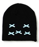 6KNOT シックスノット スノーボード ビーニー レディース ニット帽 MINI BOW BEANIE ムラサキスポーツ 24-25モデル LX J24(BKWH-ONESIZE)