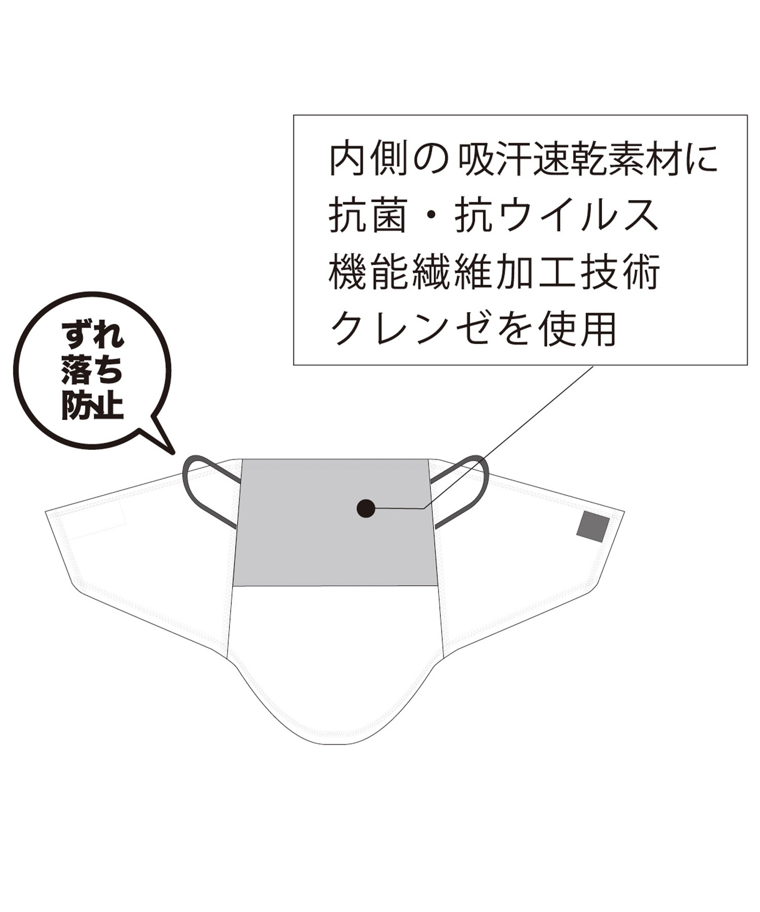 eb's エビス フェイスマスク ユニセックス 2LAYER MASK ムラサキ