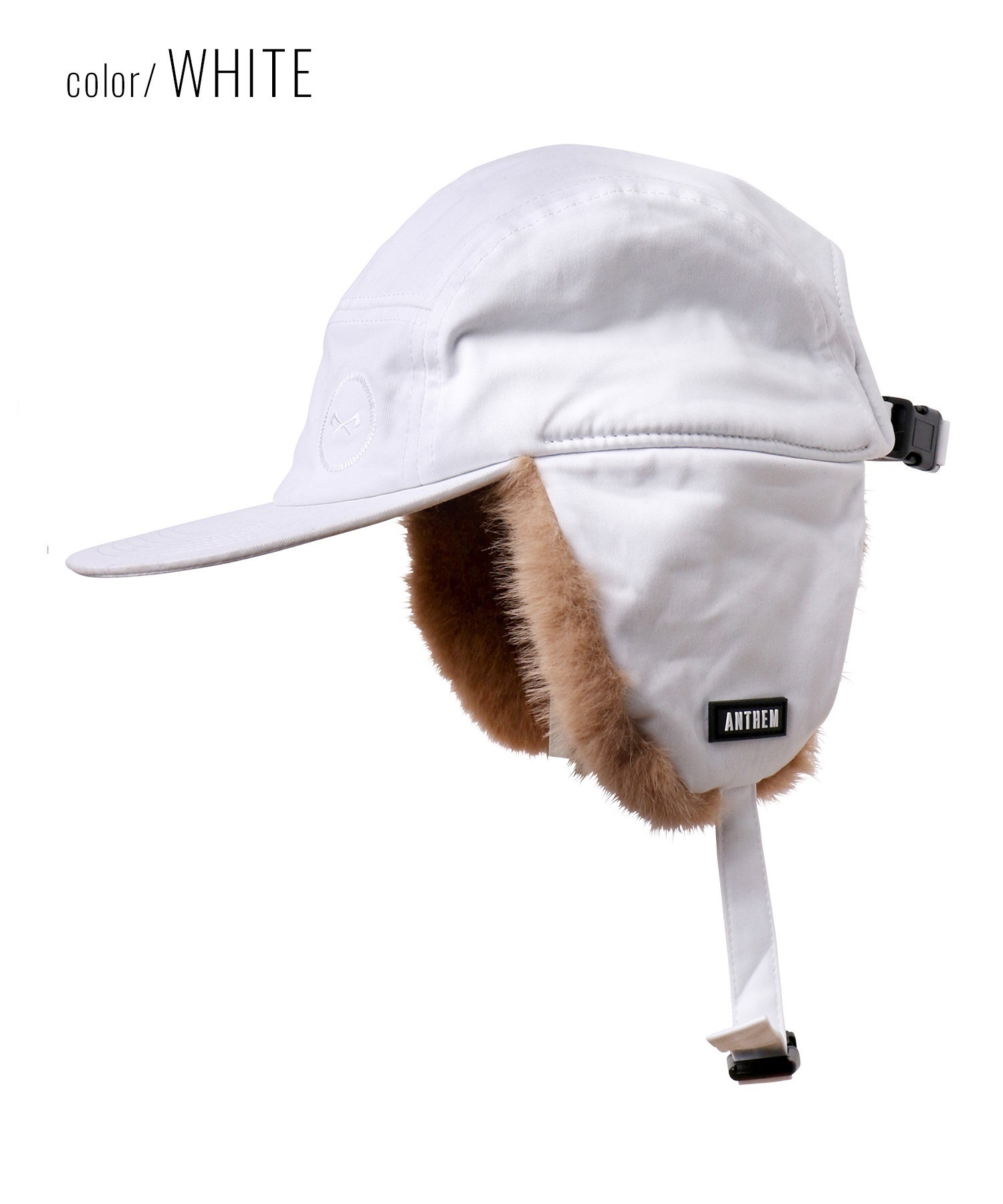 スノーボード キャップ ユニセックス ANTHEM アンセム TRAPPER CAP 23-24モデル ムラサキスポーツ KX J27(WHITE-ONESIZE)