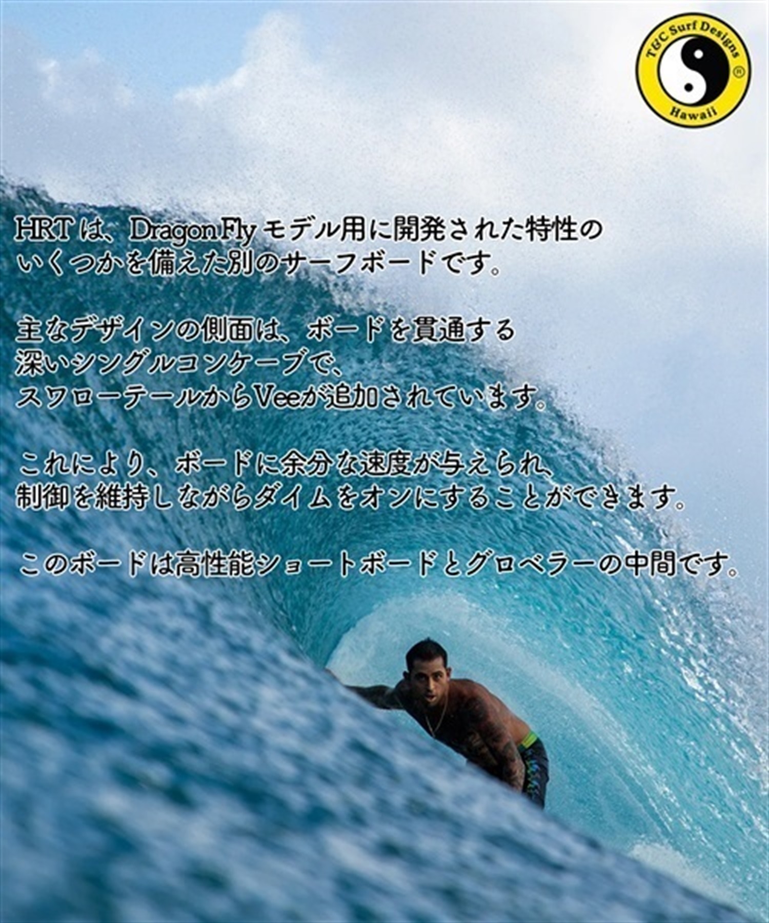 T&C SURF タウン&カントリー HRT GLENN PANG サーフボード　ショートボード ムラサキスポーツ KK D20(ONECOLOR-5.8)