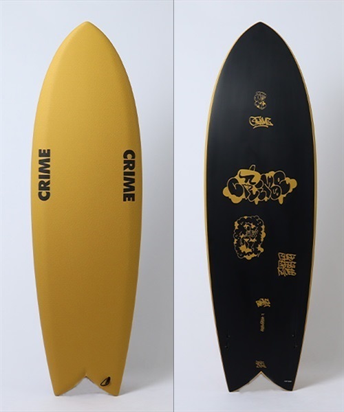 CRIME クライム CALIFORNIA KEEL カリフォルニアキール 6'0/6'5 FCS2 サーフィン サーフボード ショートボード ソフトボード ムラサキスポーツ KK L22(BLACK-6.0)