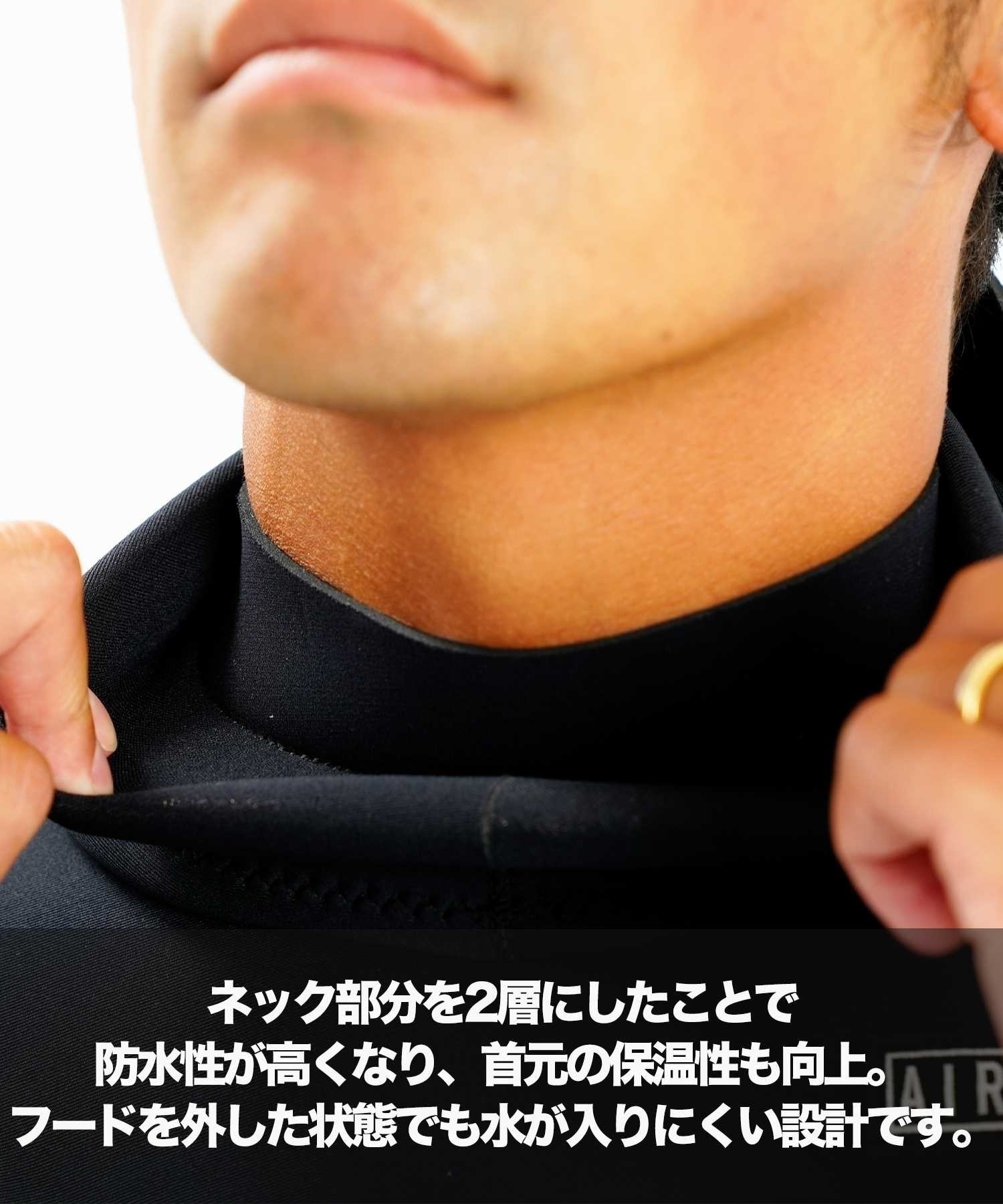 AIRTIGHT エアータイト LCZ EDGE HOODED 5×3mm メンズ サーフィン ウェットスーツ セミドライ ムラサキスポーツ限定(BLK-M)