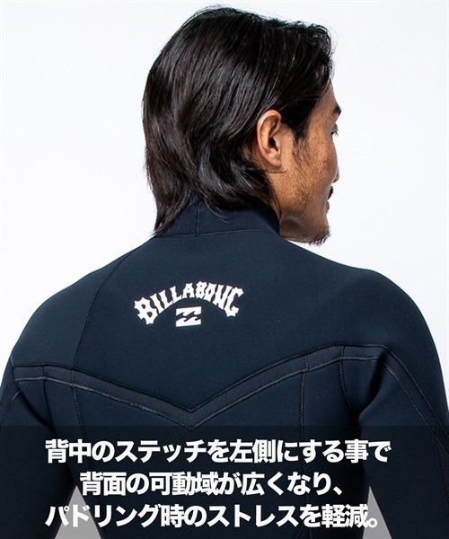 BILLABONG ビラボン LCZ WITH ITADAKI 頂 3X2 メンズ ウェットスーツ フルスーツ ムラサキスポーツ KK B23(BLK-M)