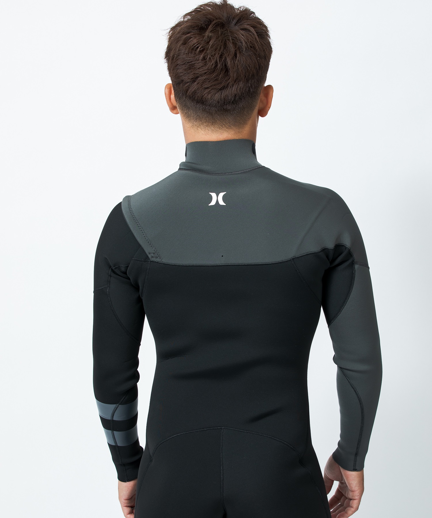 Hurley ハーレー ADVANTAGE+ 3X2mm MZFLAD24 チェストジップ メンズ ウェットスーツ フルスーツ ムラサキスポーツ(BLK-M)