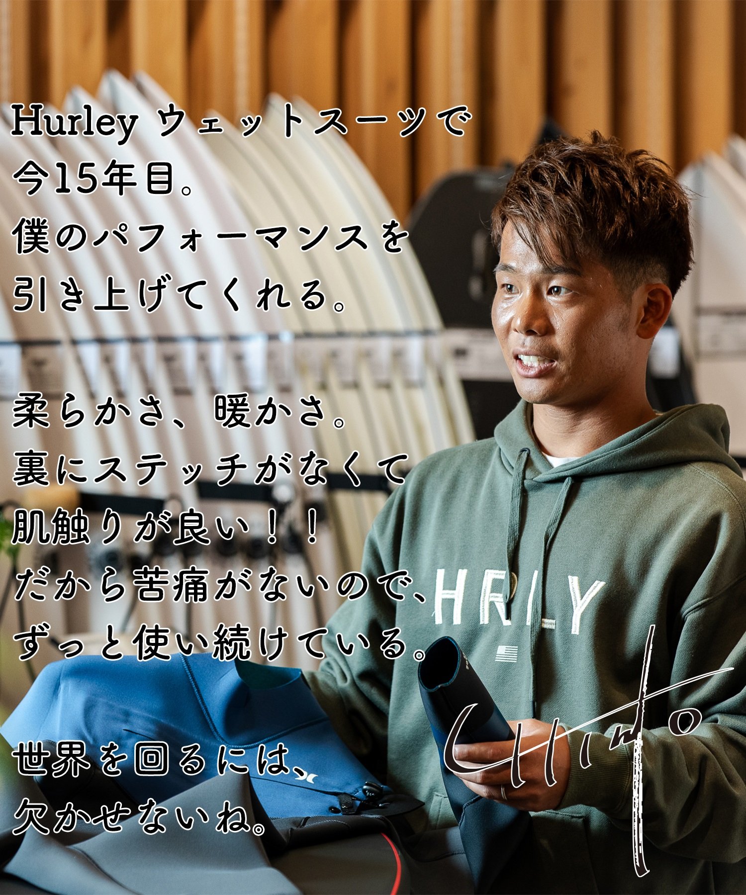 Hurley ハーレー ADVANTAGE+ 3X2mm MZFLAD24 チェストジップ メンズ ウェットスーツ フルスーツ ムラサキスポーツ(GRY-M)