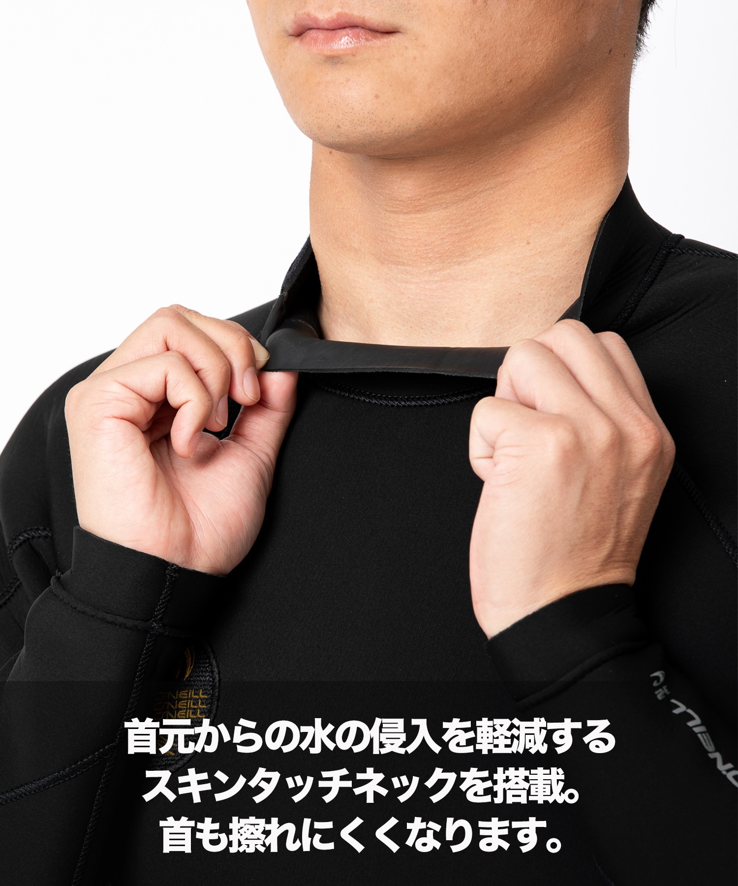 ONEILL オニール BZ MR ZIP バックジップ 3×2mm MSS-106A4 メンズ ウェットスーツ フルスーツ ムラサキスポーツ限定(BLK-M)