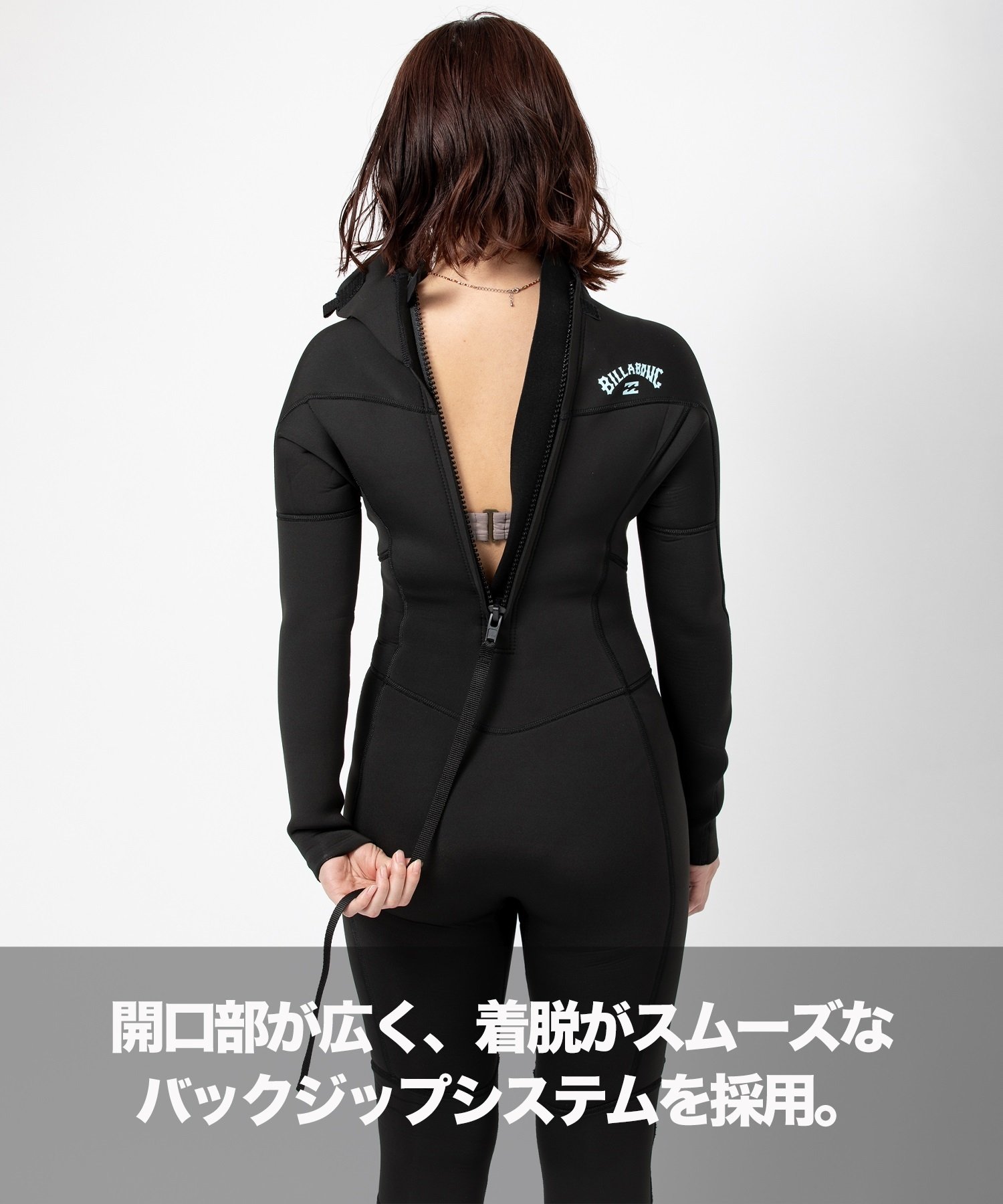 BILLABONG ビラボン BZ SYNERGY FL 3X2mm フルスーツ BE018-004 レディース ウェットスーツ ムラサキスポーツ(BLK-M)