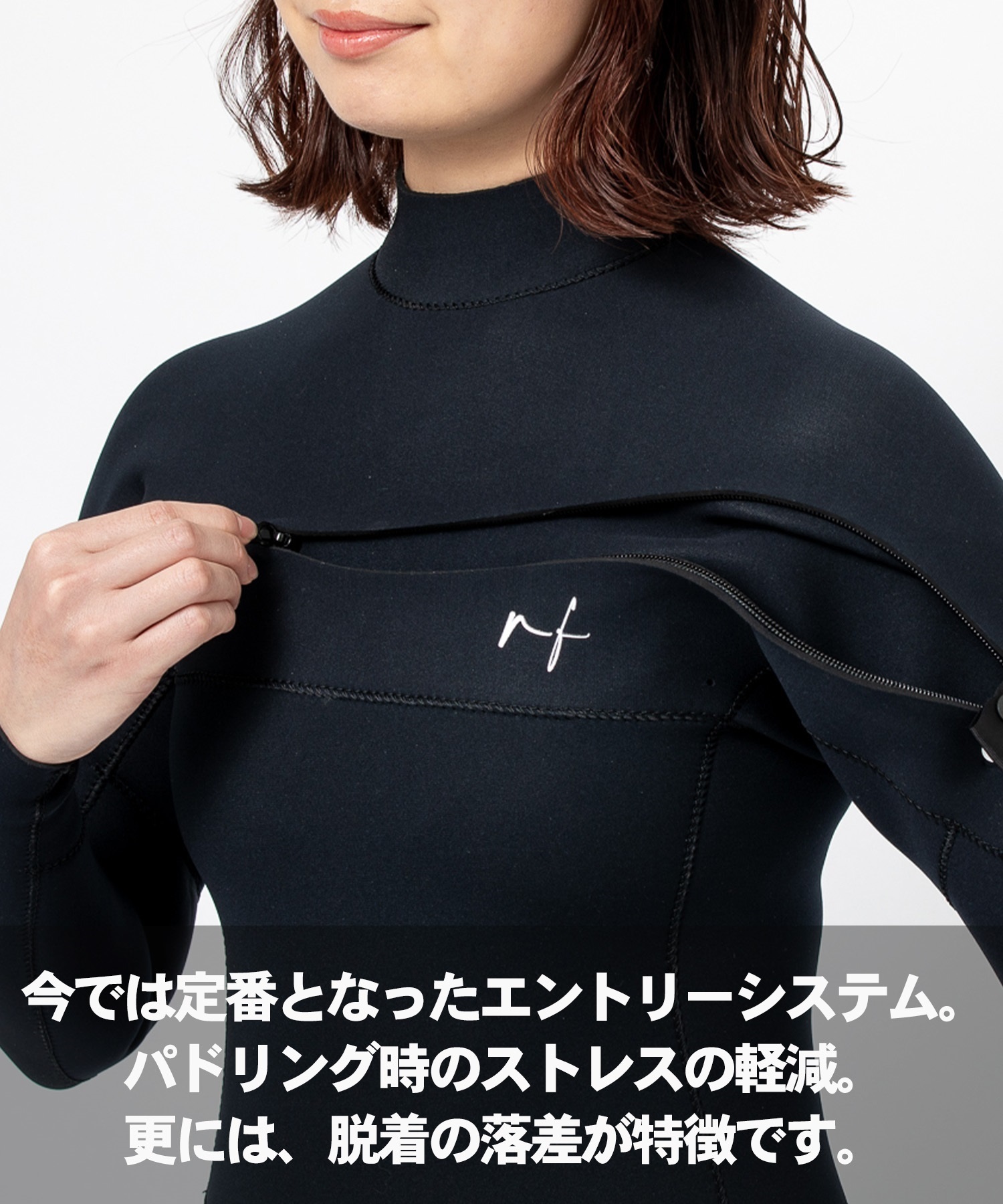 RIKKA リッカ LCZ NKK JERSEY3X2 mm フルスーツ FULL LCZ-24SS レディース ウェット スーツ ムラサキスポーツ(BLK-M)