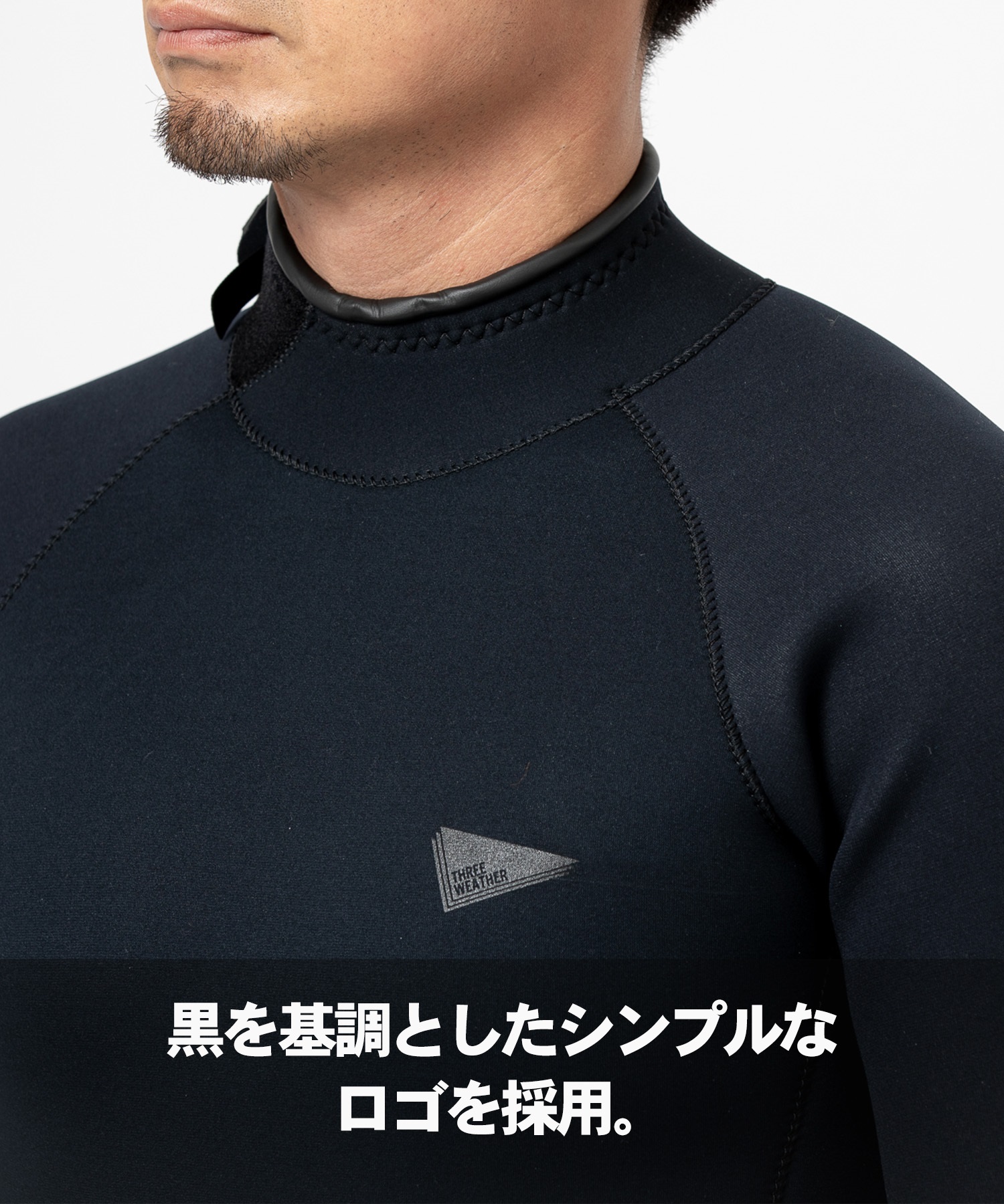 THREE WEATHER スリーウェザー SSP BZ NKK JERSEY 2X2mm バックジップ メンズ ウェットスーツ スプリング ムラサキスポーツ(BLK-M)