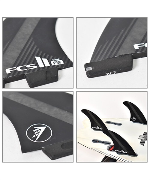 FCS2 フィン FIREWIRE PC CARBON TRI-QUAD FIN ファイヤーワイヤーモデル GG L9(WHT-M)