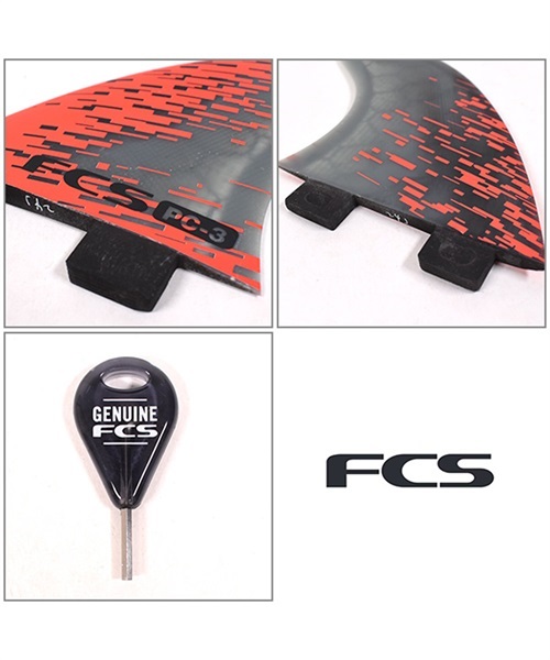 フィン FCS エフシーエス PC-3 RED SMOKE TRI RETAIL FIN PC03-143-00 