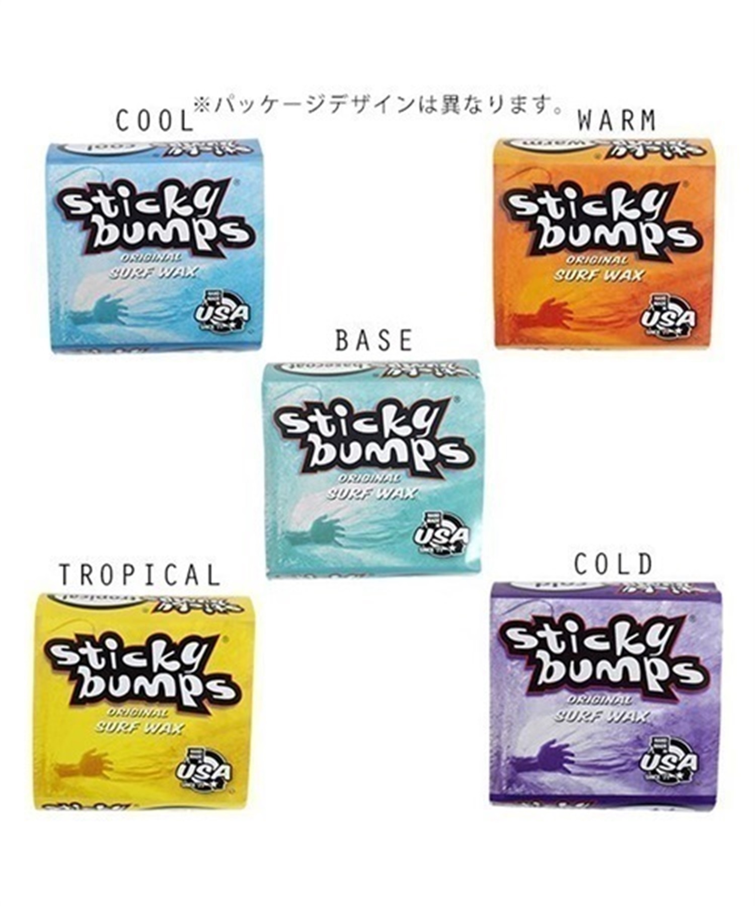 sticky bumps スティッキーバンプス ORIGINAL オリジナル サーフィン ワックス JJ G9(COOL-F)