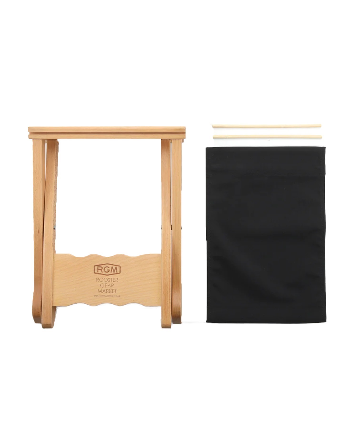 ROOSTER GEAR MARKET ルースターギアマーケット WOOD STOOL 折り畳み 椅子 コンパクト RGM ムラサキスポーツ(KHAKI-ONESIZE)